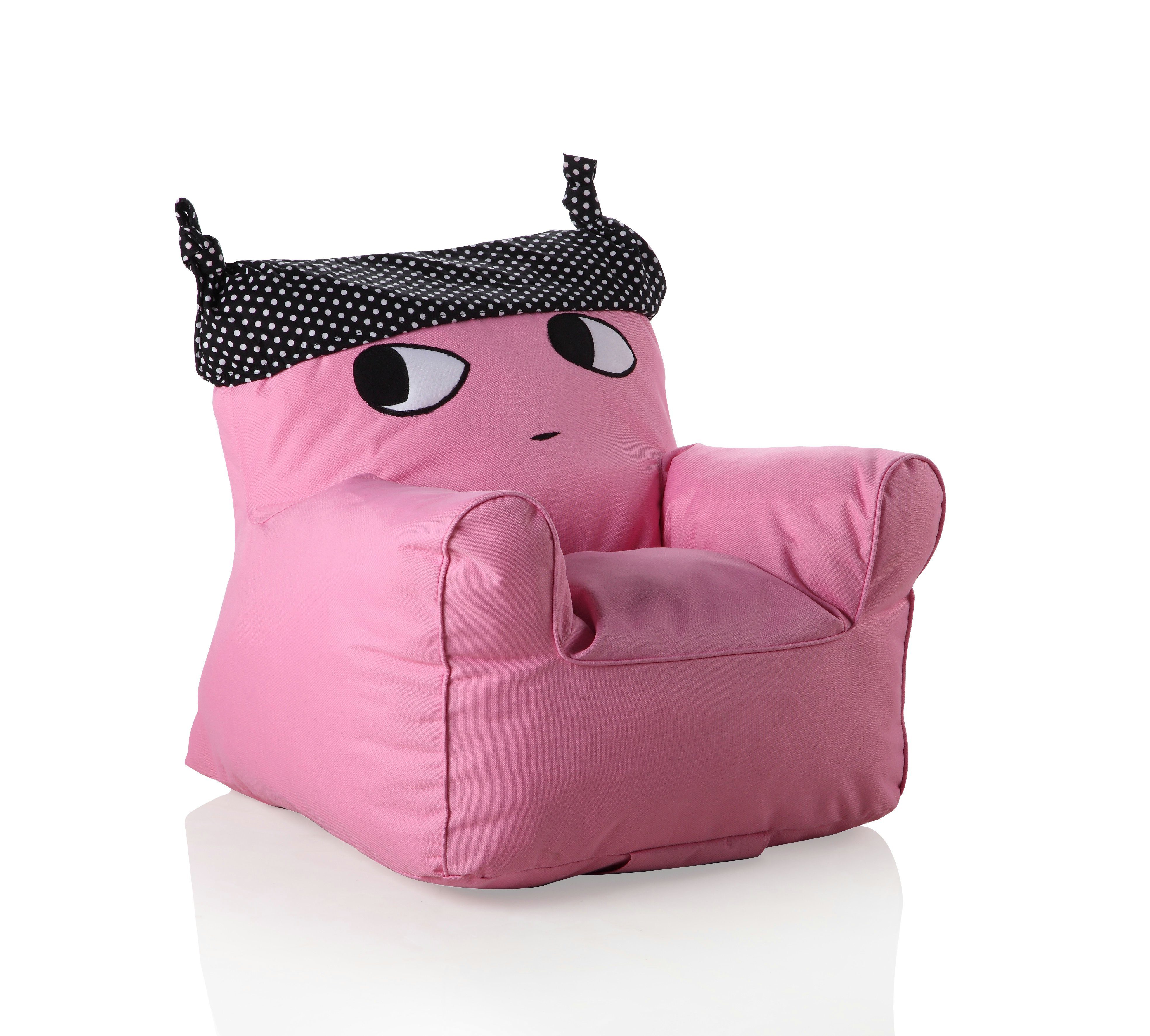 Sweety-Toys Kindersessel Sweety Toys Hut- schwarzem Sessel 11513 Kindersessel mit pink indoor/outdoor-waterproof