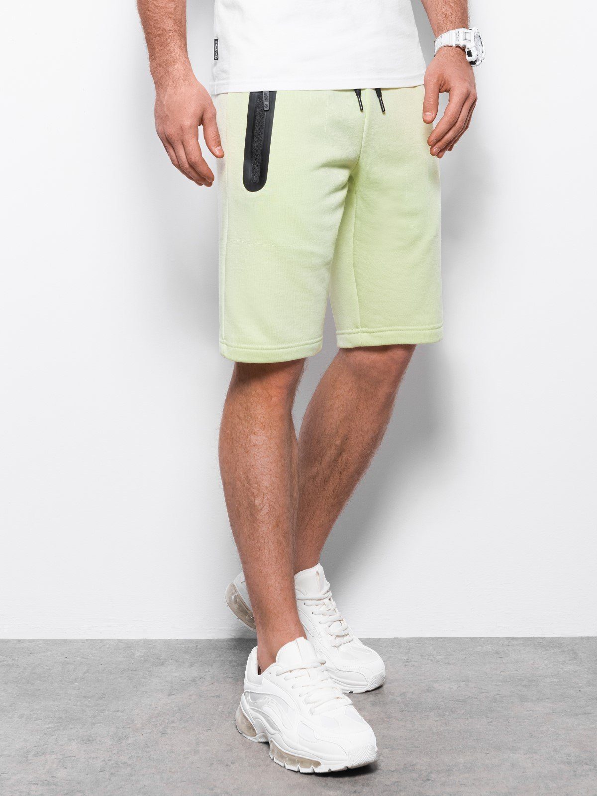 OMBRE Shorts Ombre Herren-Sweatshorts - lime V6 W239 L Kalk