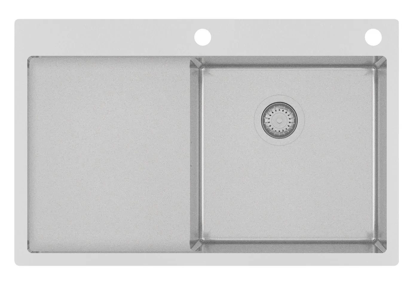 GURARI Edelstahlspüle TERRA 101N/R Einbau Spüle 780 x 500 mm Premiumqulität