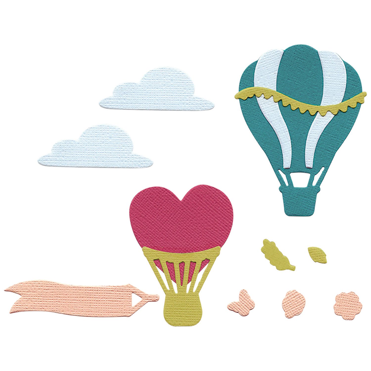 Sizzix Motivschablone Framelits Stanzschablone 'Up and Away by Catherine, 16 Teile