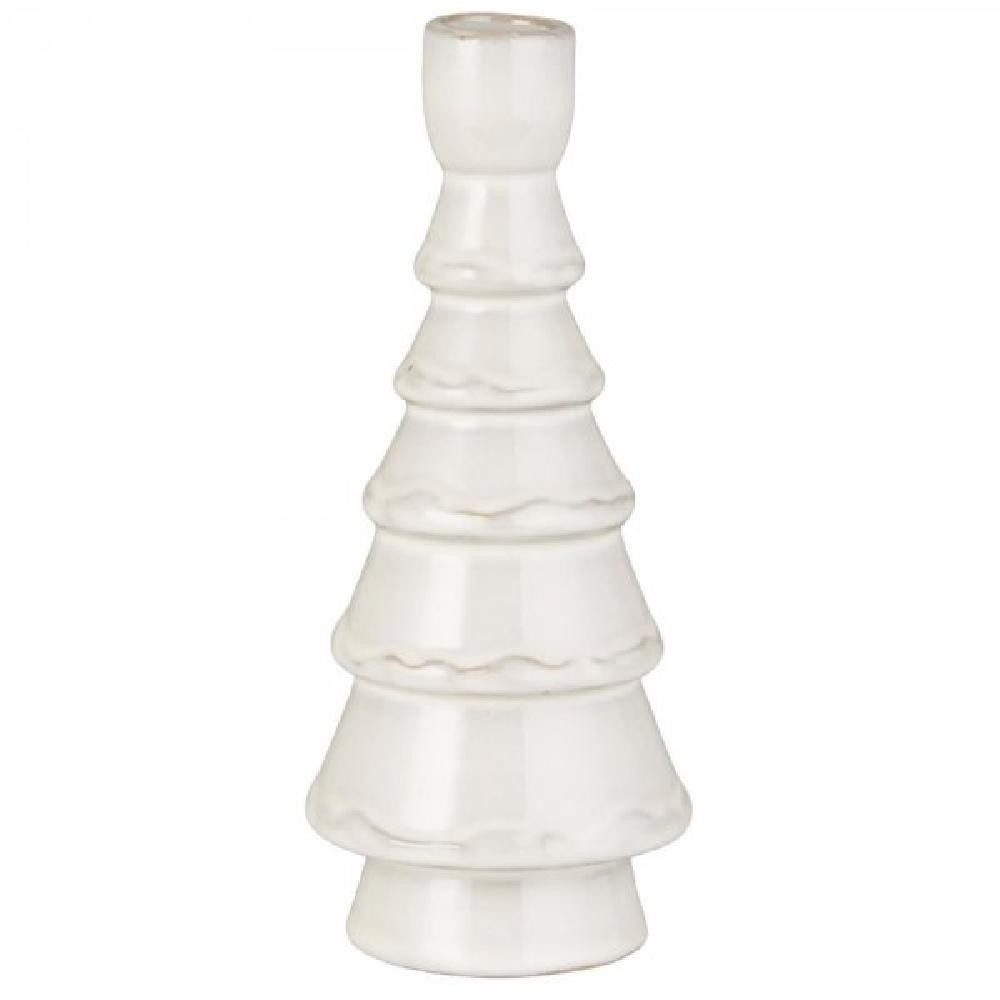 Ib Laursen Windlicht Ib Laursen Kerzenhalter Gerillt Weiß Meliert (20,5x8,5 günstig online kaufen