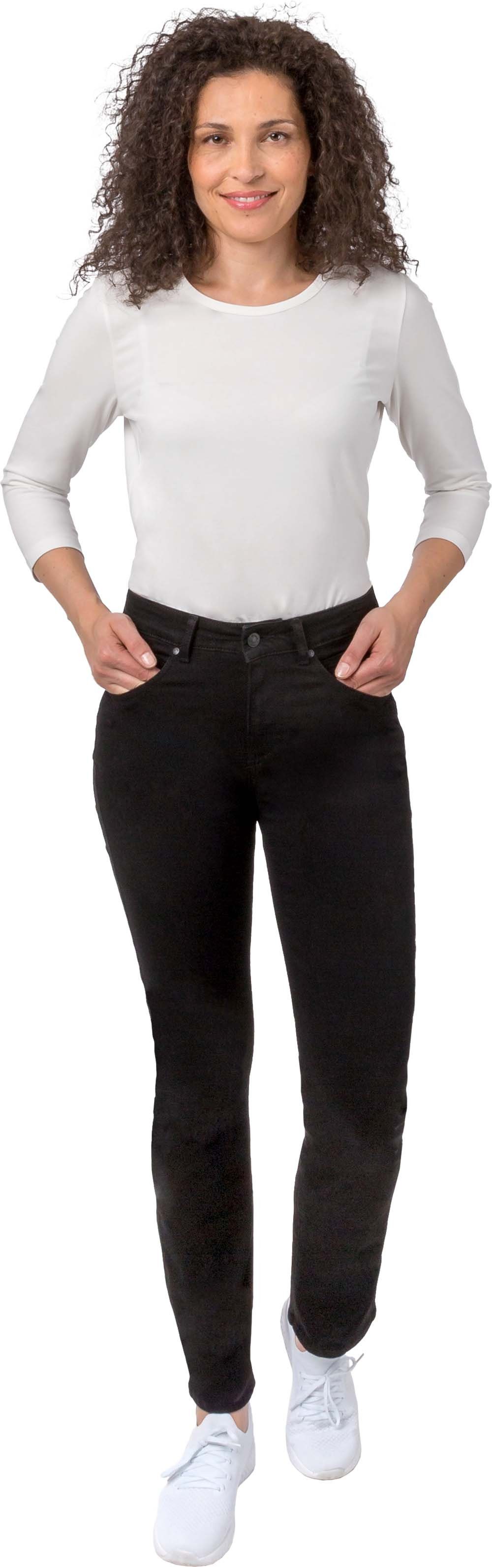 5-Pockets Gio-Kim Stretch-Jeans Gio black Milano Style