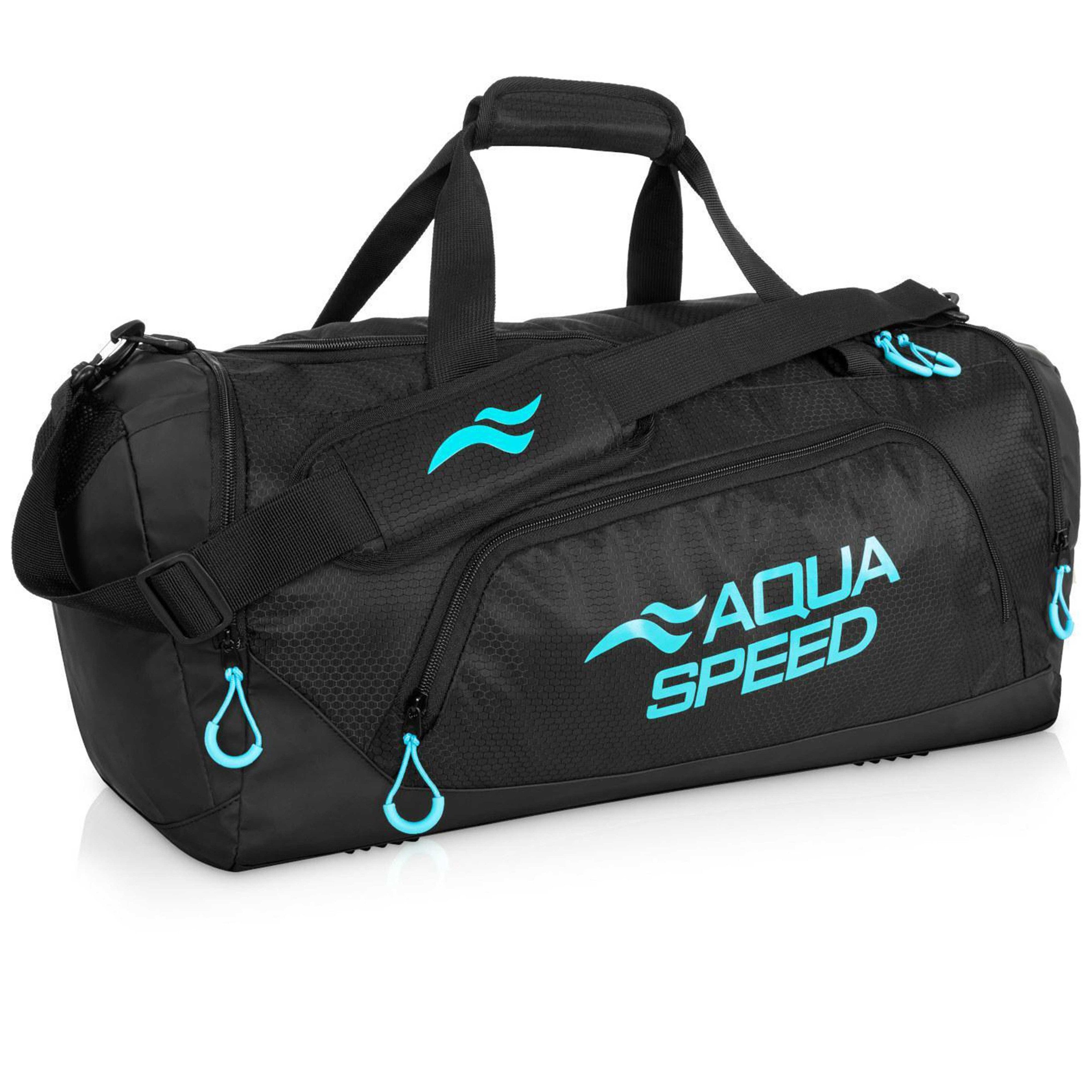Aqua Speed Sporttasche Duffle Bag L 42L Training Fitness Schwimmen Pool Volumen 74 (Fitness Tasche mit extra Stauraum und durchdachtem Innenlayout), Großes Hauptfach bietet Platz für komplette Schwimmausrüstung