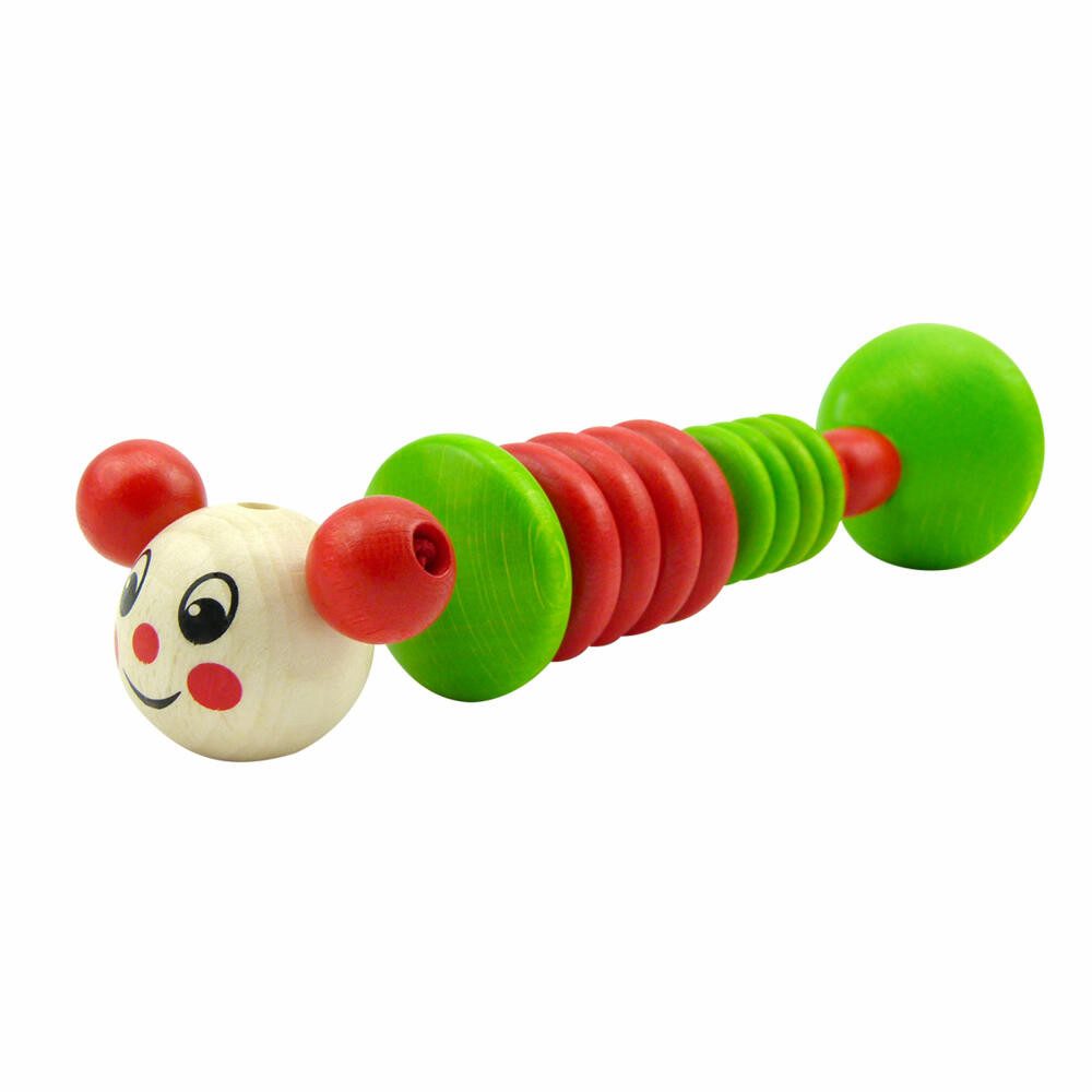 Voggenreiter Spielzeug-Musikinstrument Music For Kids Rappel-Raupe Clic-Clac Rot Grün