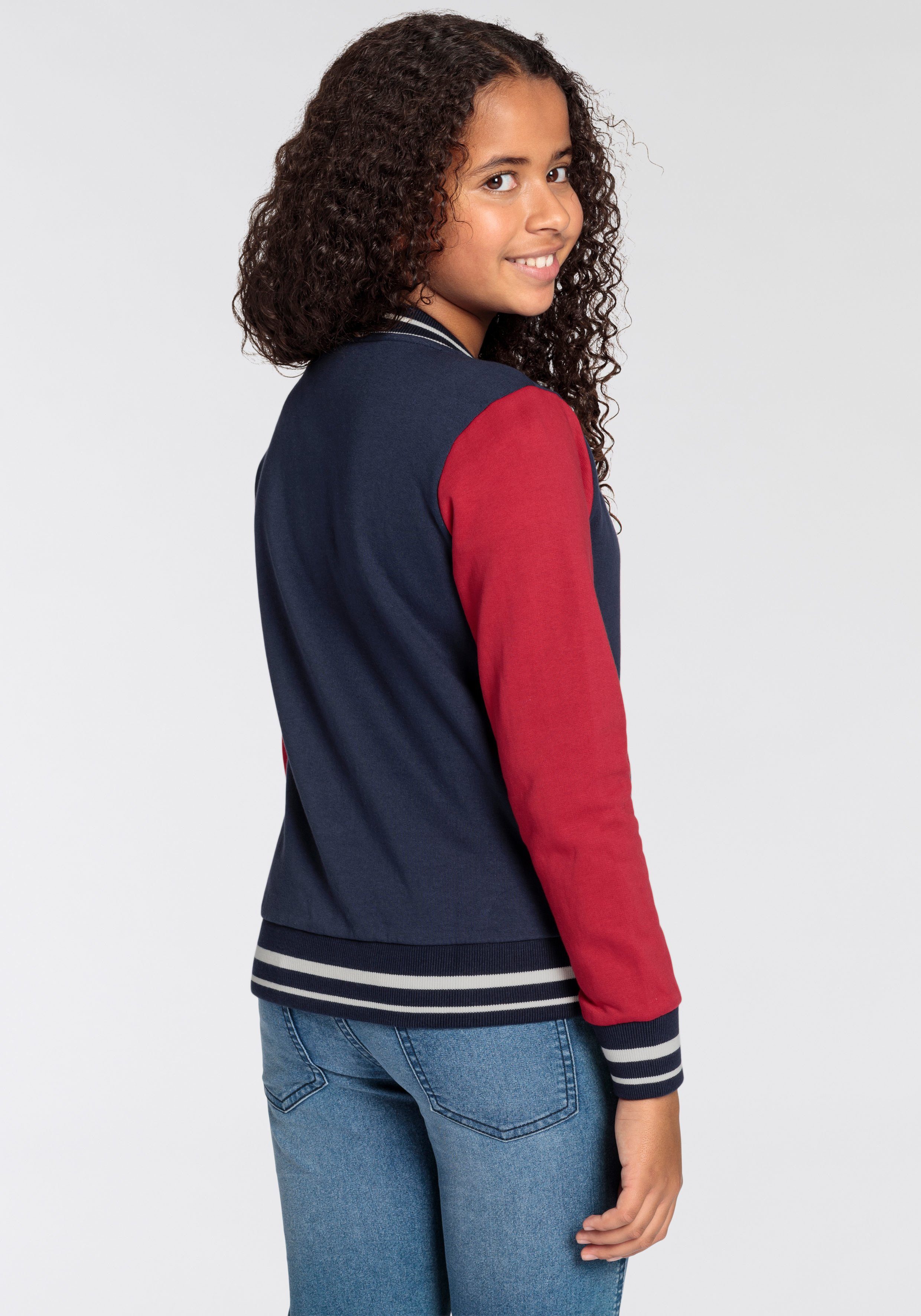 KIDSWORLD Sweatjacke für Mädchen, im College-Style