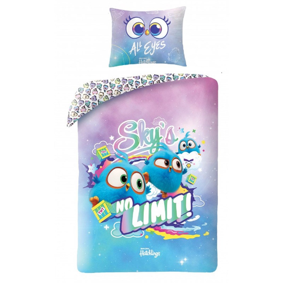 ANGRY BIRDS Bettwäsche Bettwäsche Set Baumwolle Bettdecke 100 × 135 cm mit 40 × 60 cm Kissen, Baumwolle, 2 teilig, perfekt für komfortables Schlafklima