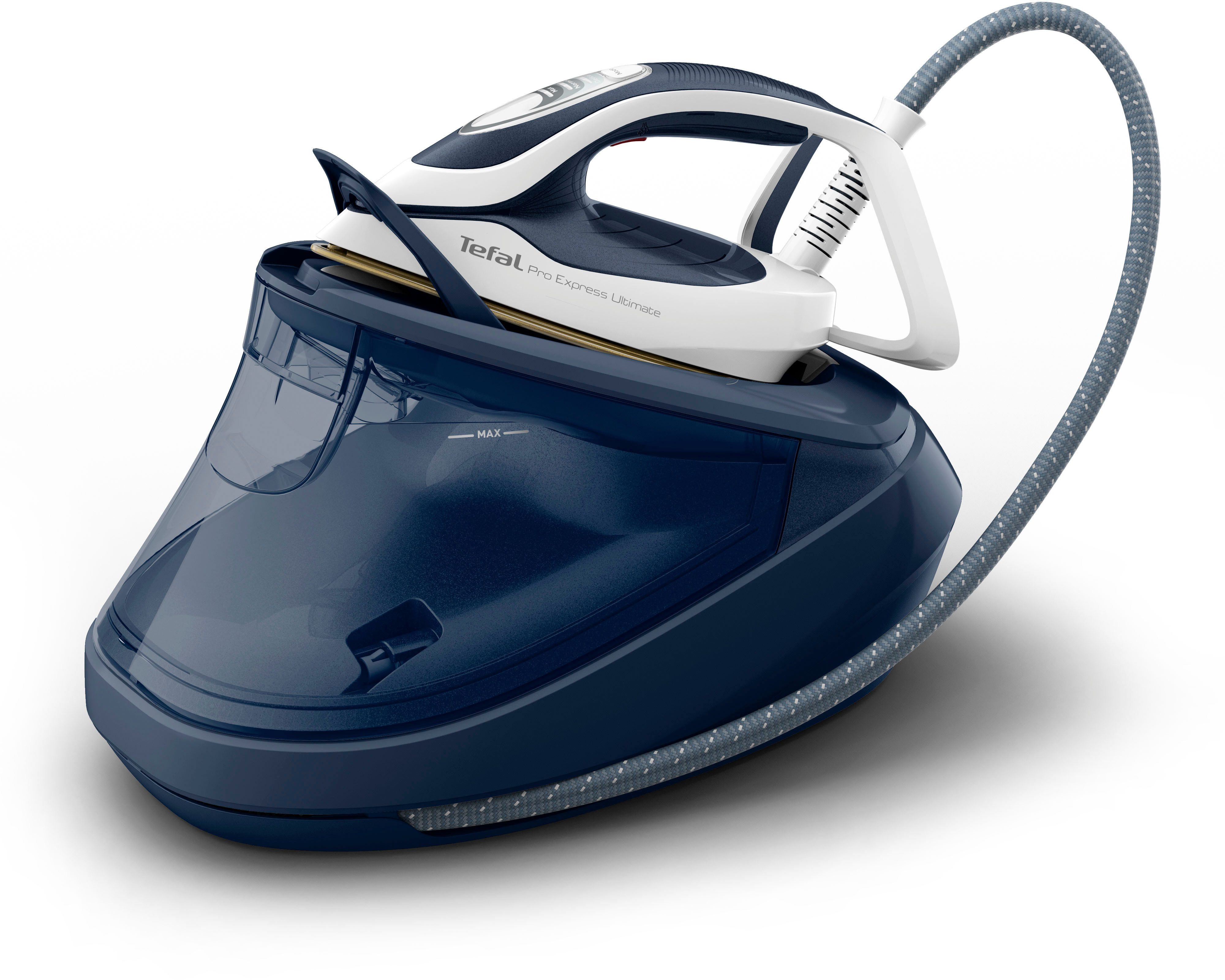 Tefal Dampfbügelstation Pro Express Ultimate, 8-Bar-Druck, abnehmbarer Kalk-Kollektor, 1200 ml Wassertank, konstante Dampfabgabe 170 …