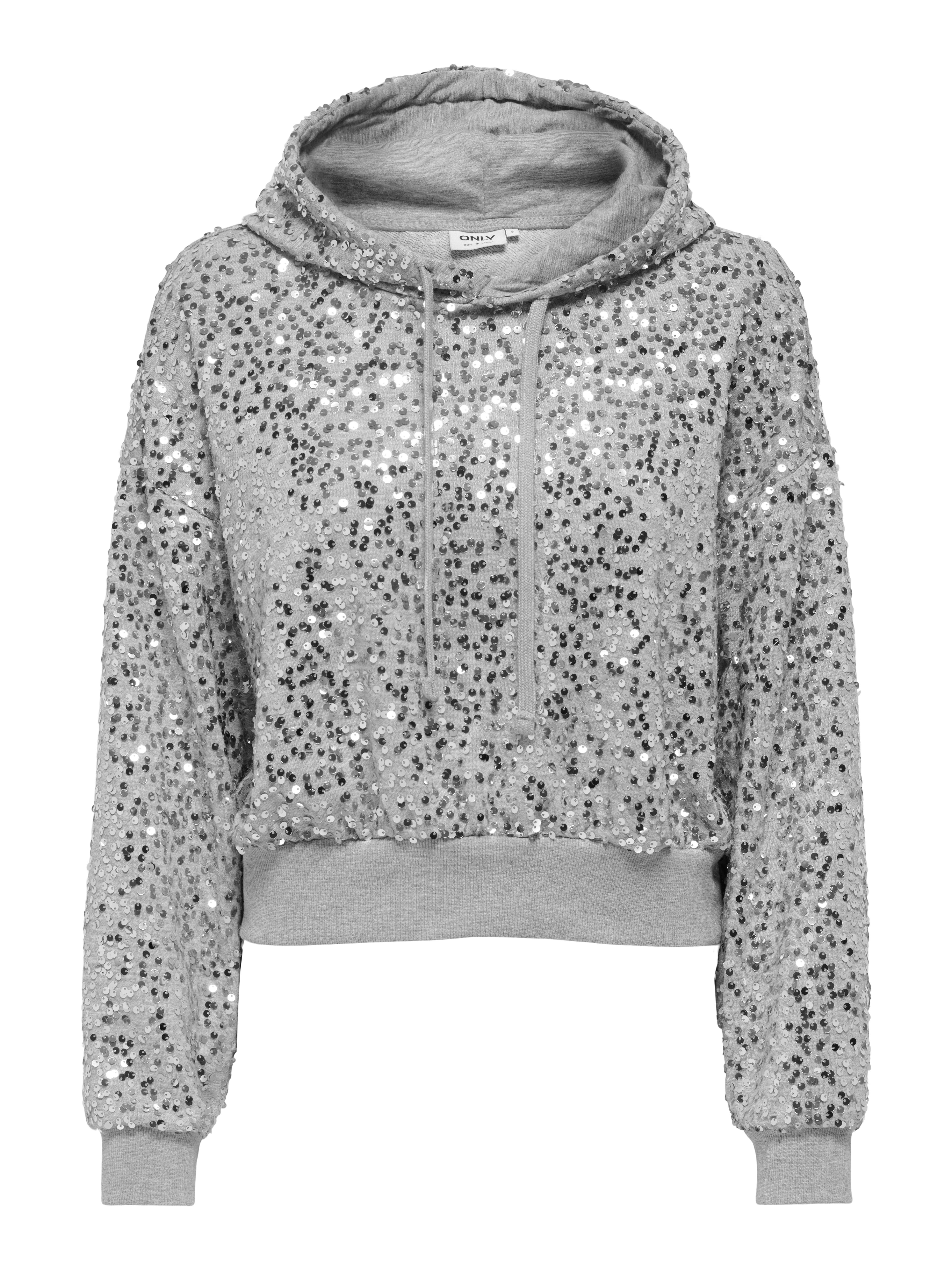 ONLY Kapuzensweatshirt ONLJADA L/S SEQUINS HOOD SWT