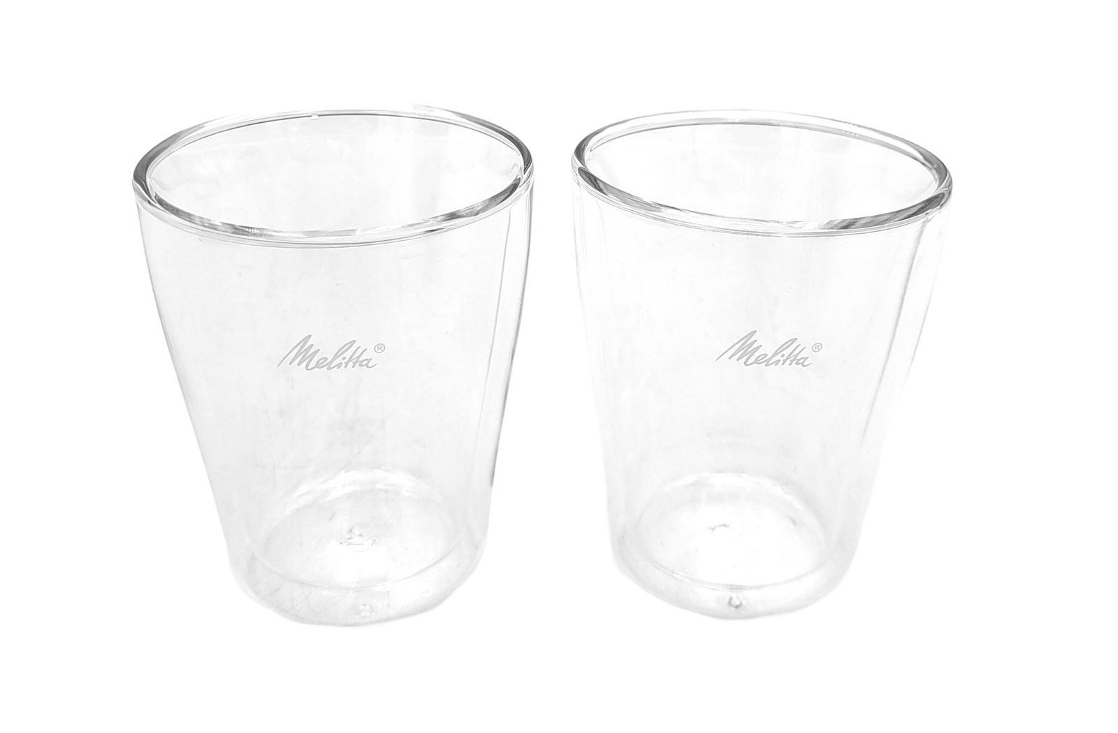 Melitta Tasse Melitta® Doppelwandige Gläser 2er-Set 200ml Kaffeetassen Thermogläser, Glas