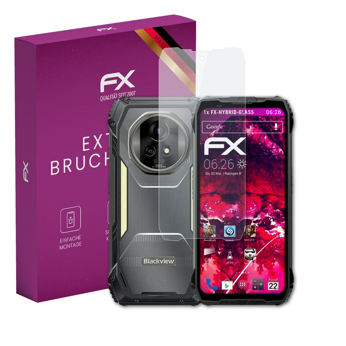 Schutzfolie Panzerglasfolie für Blackview Xplore 2