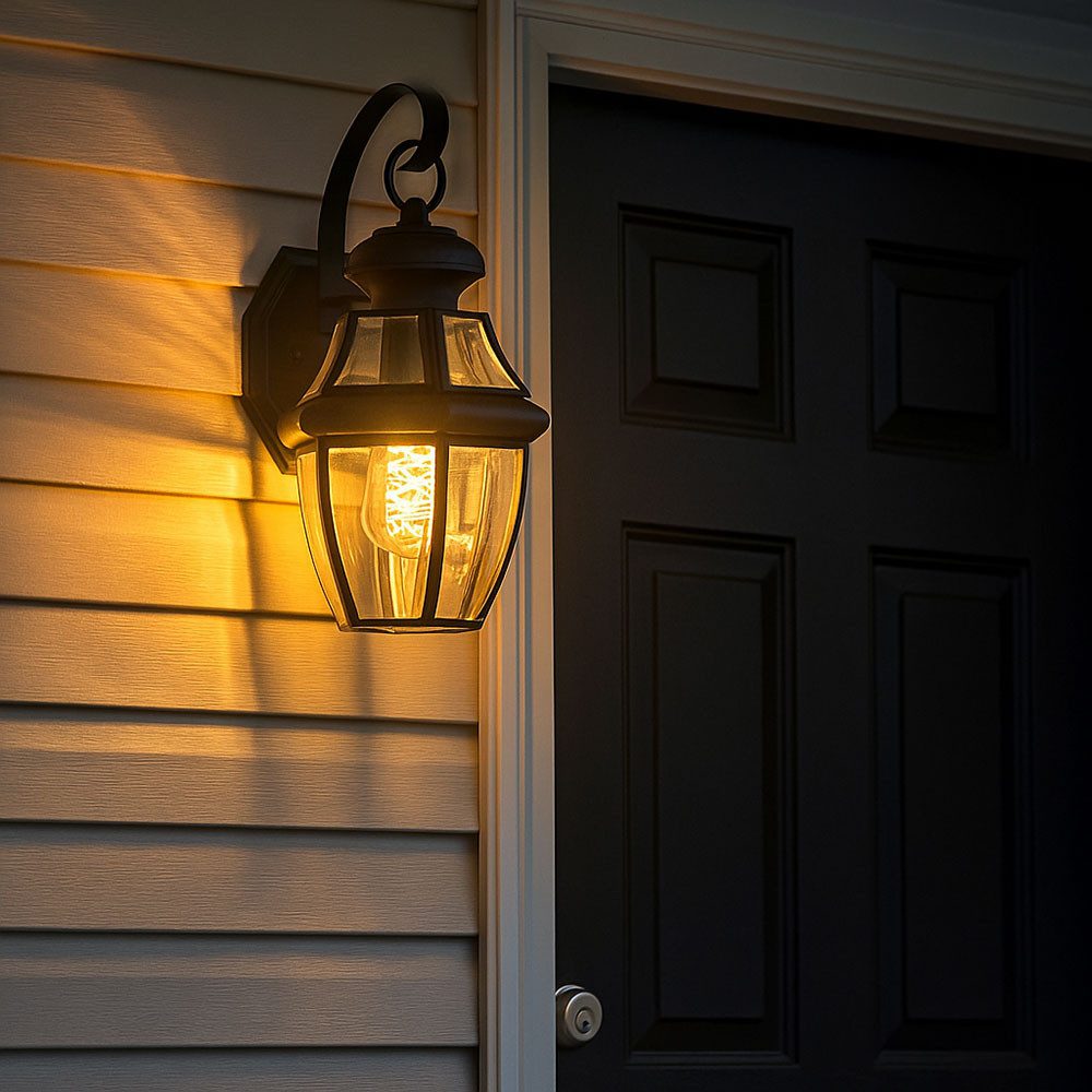 Elstead LIGHTING Außen-Wandleuchte, Leuchtmittel nicht inklusive, Außenlampe Laterne schwarz Wandlampe Retro
