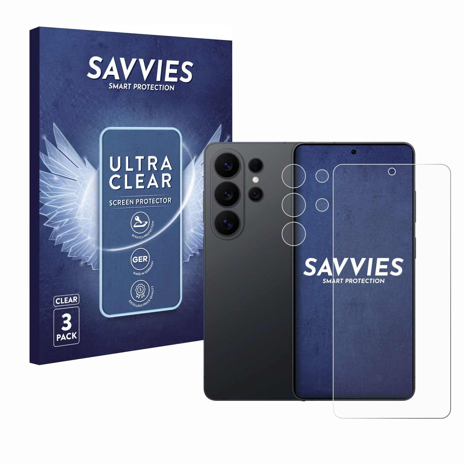 Savvies Displayschutzfolie Schutzfolie für Samsung Galaxy S26 Ultra (Display+Kamera), 6 Stück, Displayschutz Schutz Folie Klar Transparent