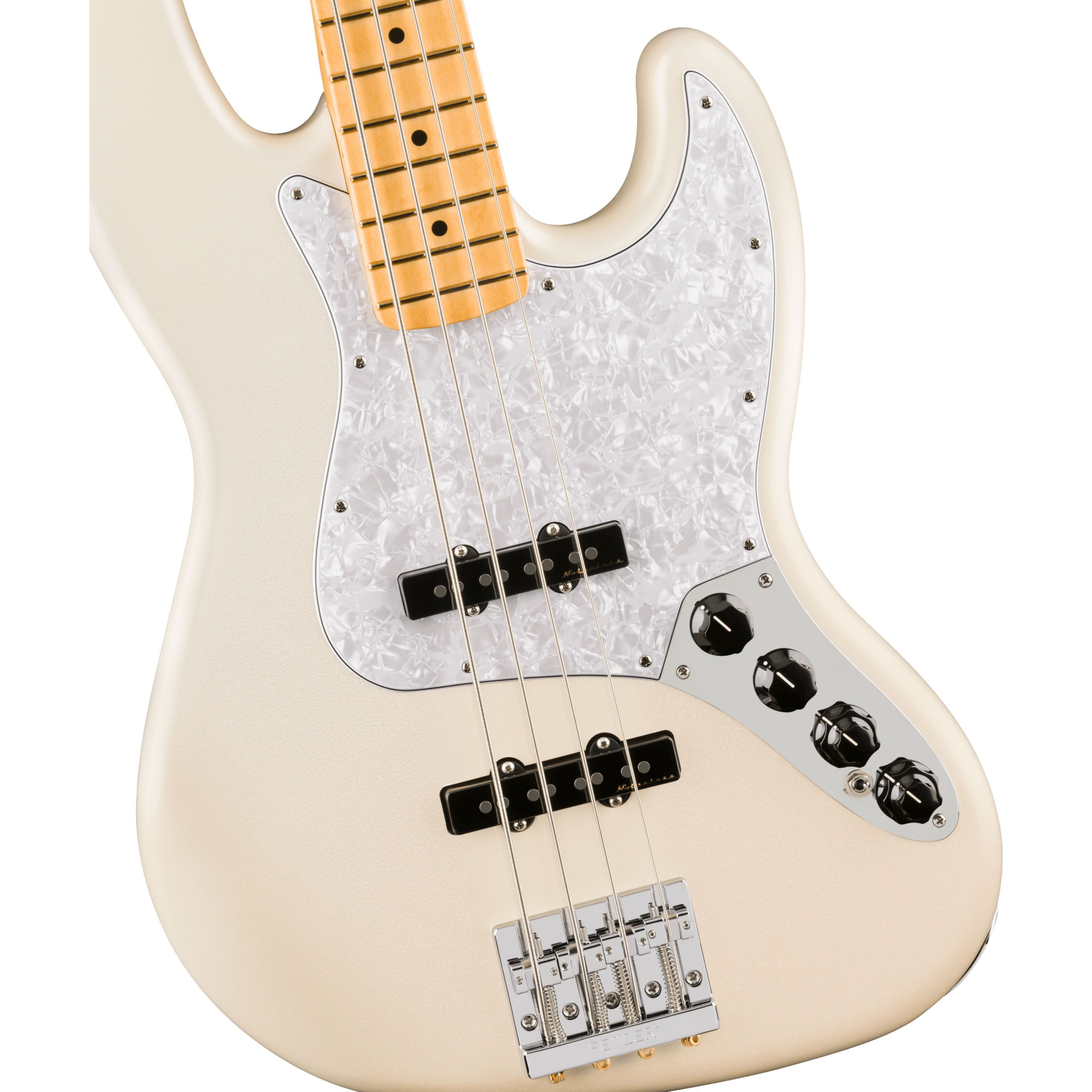 Fender E-Bass, E-Bässe, 4-Saiter E-Bässe, Player II Modified Jazz Bass MN Olympic Pearl - E-Bass