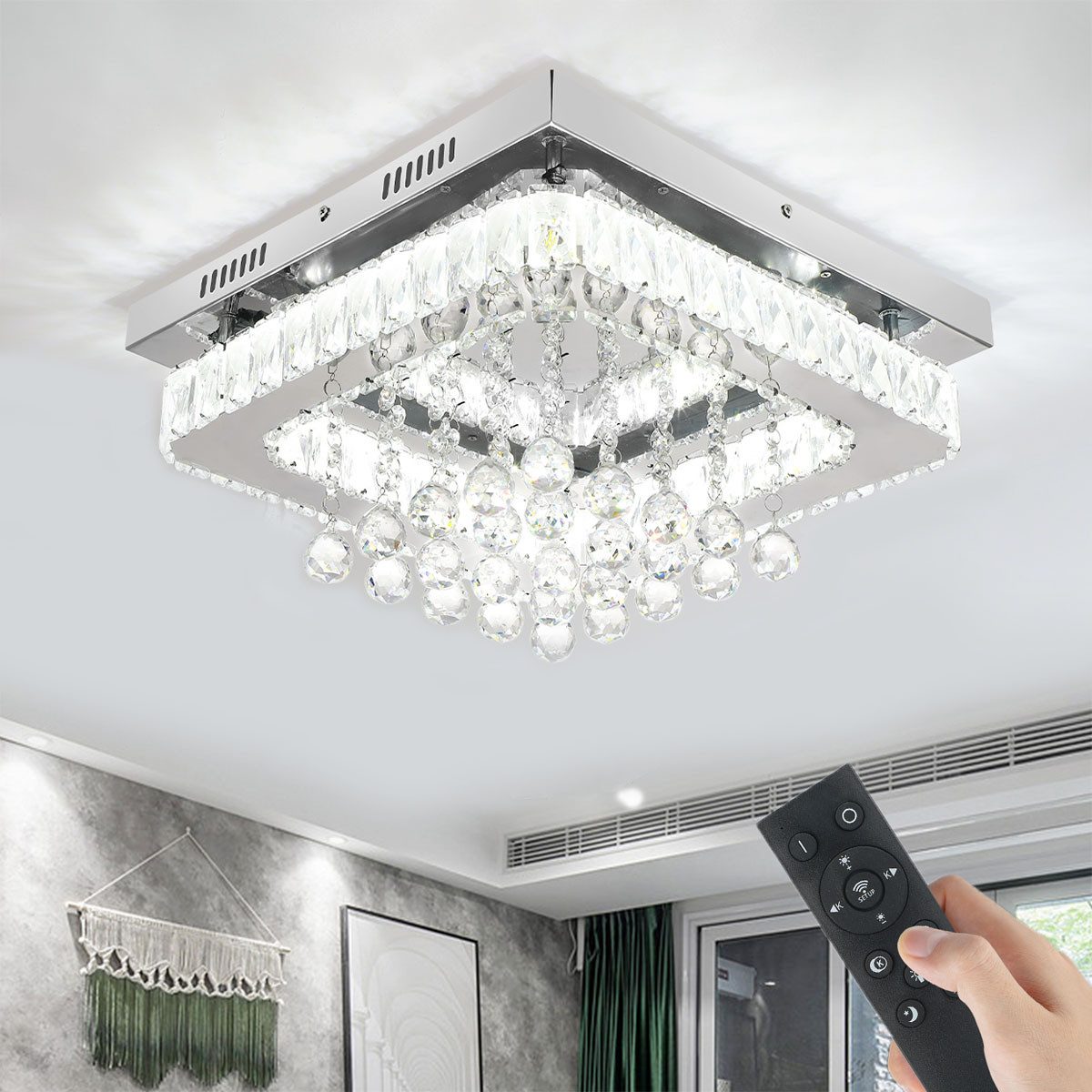 oyajia Deckenleuchte Moderne 24W Kristall LED günstig online kaufen
