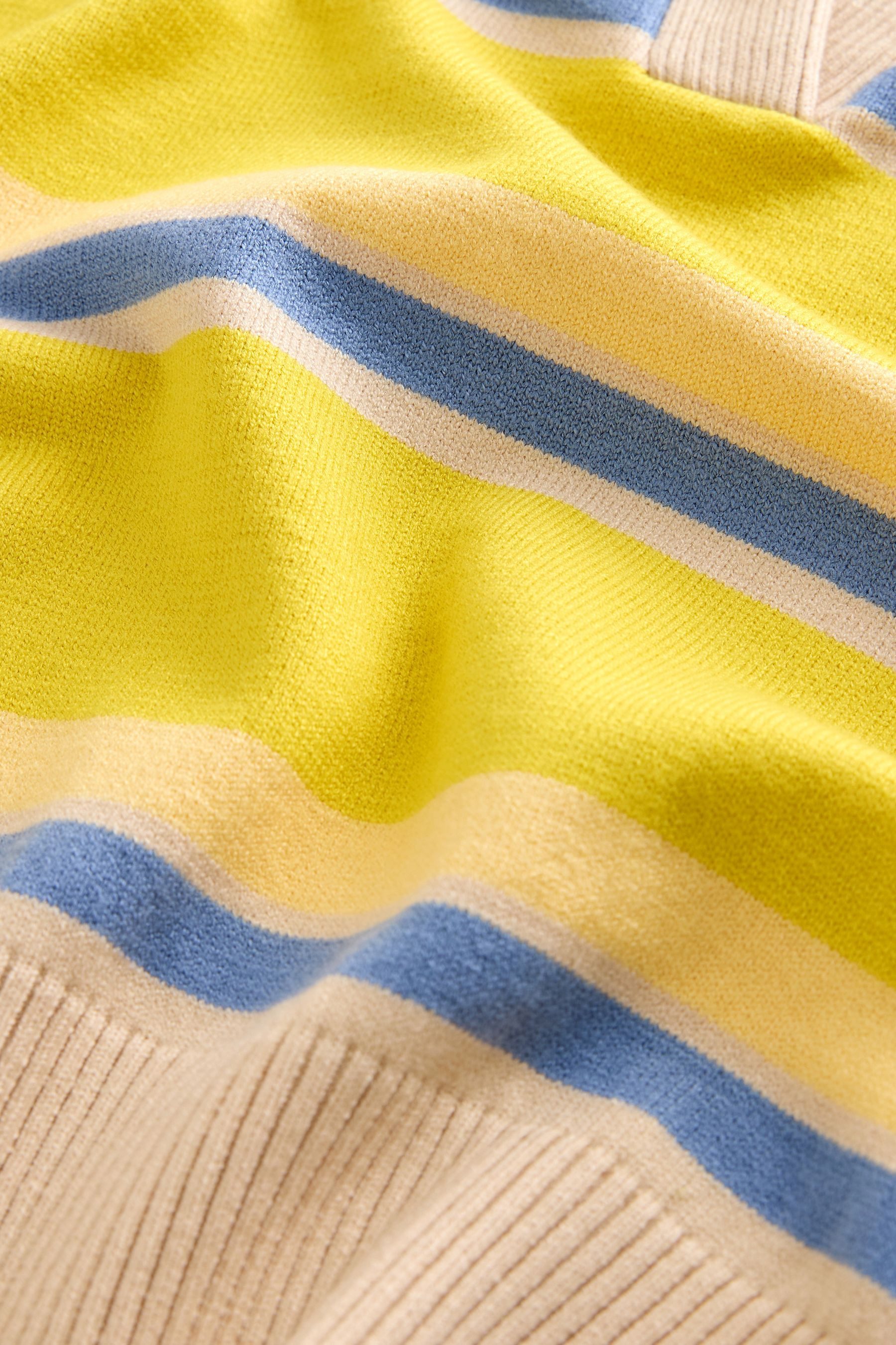 Next Sweater Gestreiftes Polooberteil mit V-Ausschnitt (1-tlg) – Bild 3 von 3