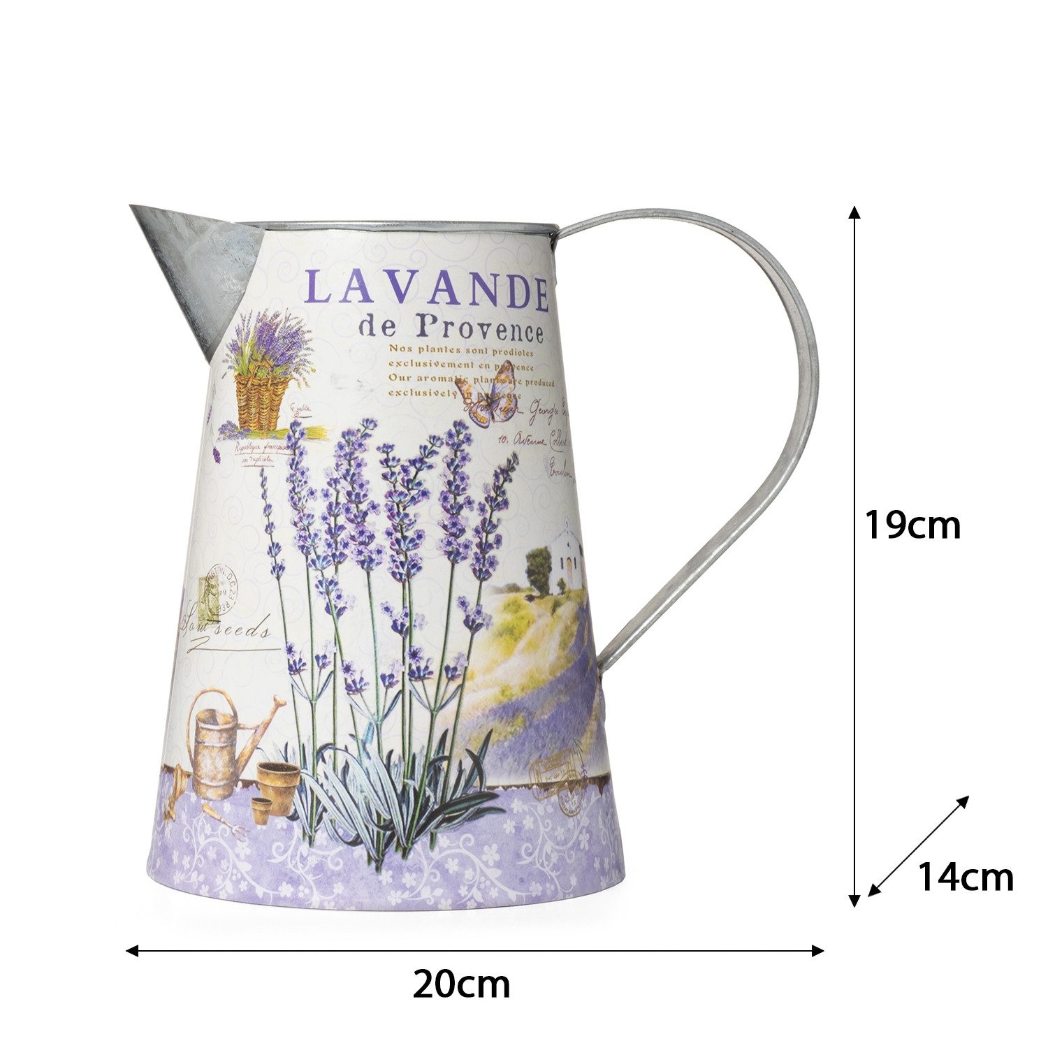 Moritz Gießkanne Blumentöpfe mit Pflanzen (Dekoration), Dekoration Deko Blumentopf Umtopf Trockenblume Topf Übertopf Kanne