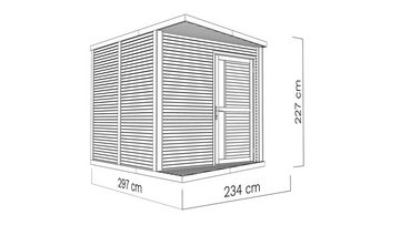 BERTILO Gartenhaus Rhombus Konzept, BxT: 237x307 cm