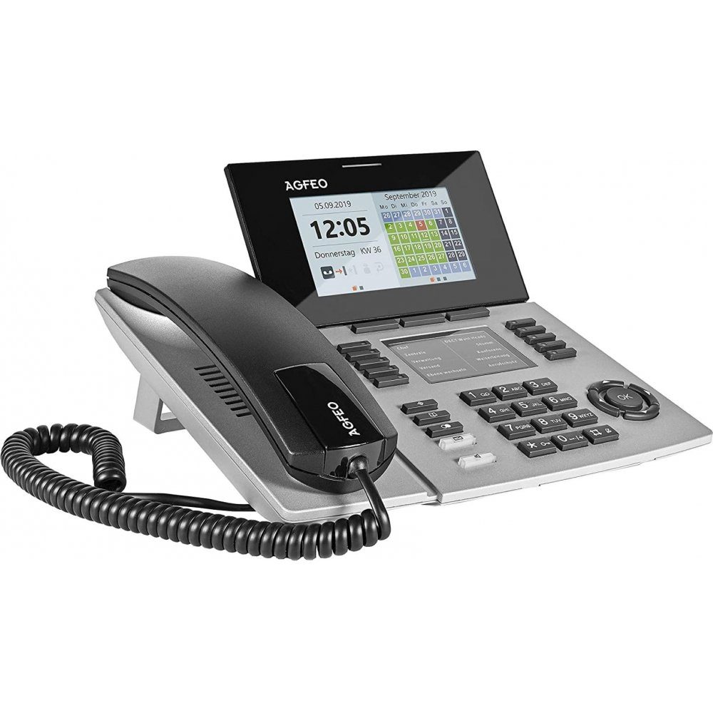 Agfeo ST 56 IP - SENSORfon silber Telefon VoIP-Telefon - Kabelgebundenes 