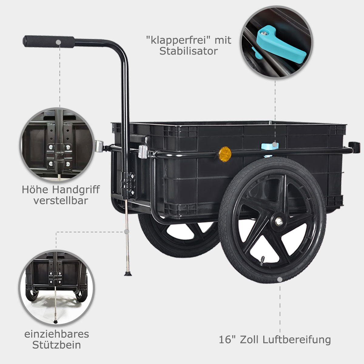 TIGGO bicycle cargo trailers, cargo trailers & handcarts, bicycle trailers, transport trailers