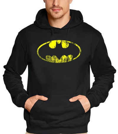 Batman Hoodie BATMAN HOODIE Sweatshirt mit Kapuzen Erwachsene + Jugendliche Schwarz