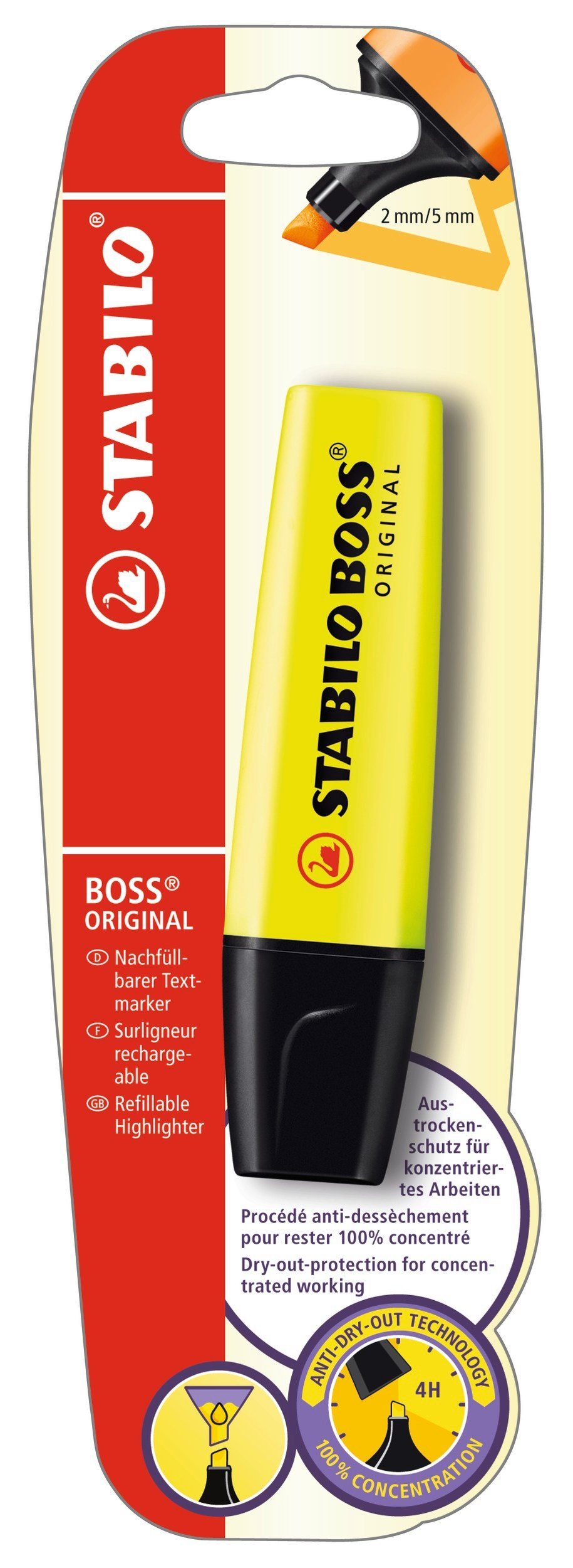 Marker Leuchtmarker Stab. BOSS Original gelb Blister