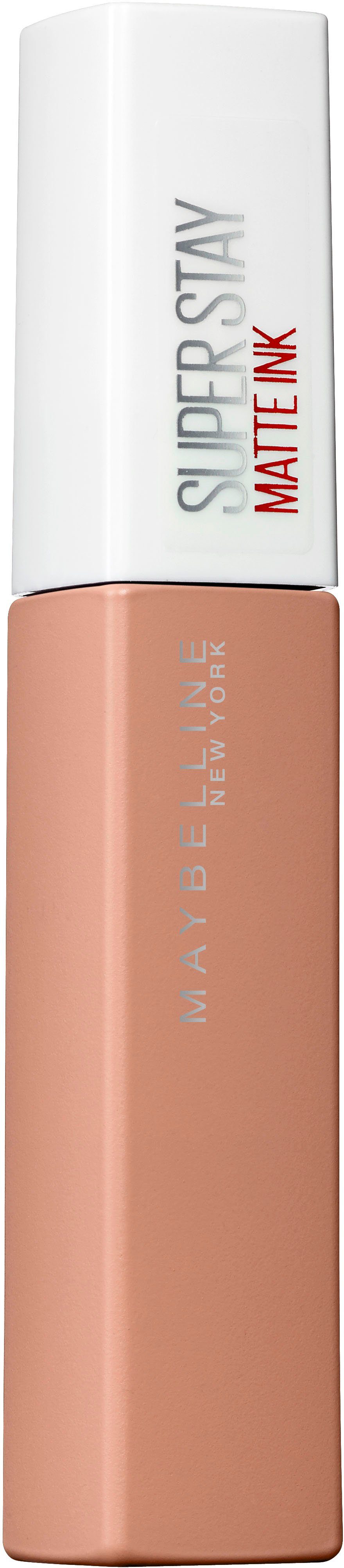 MAYBELLINE NEW YORK Lippenstift Super Stay Matte Ink Nude,  Hochkonzentrierte Farbpigmente mit angesagtem mattem Finish