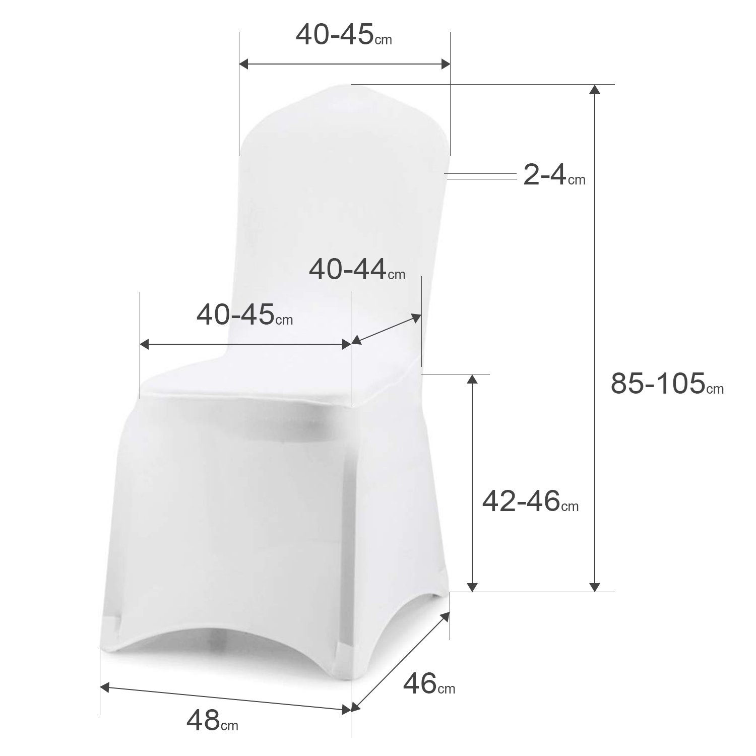 Universell Stretch Stuhlhussen Set Weiß Stuhlbezüge, Stuhlhusse Stuhlhusse 50X TolleTour