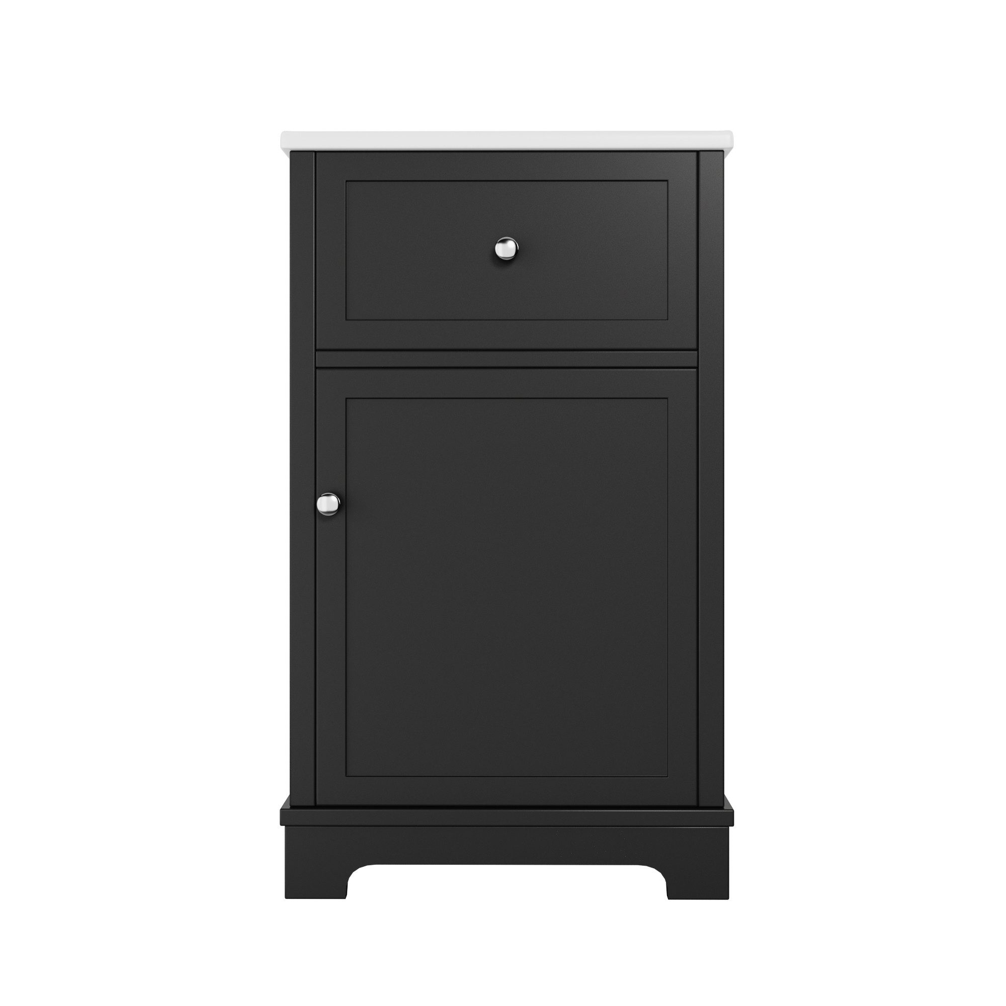 Fine Life Pro Waschbeckenschrank MDF-Waschtisch 51×46×87 cm • Schwarz • Komplett lackiert