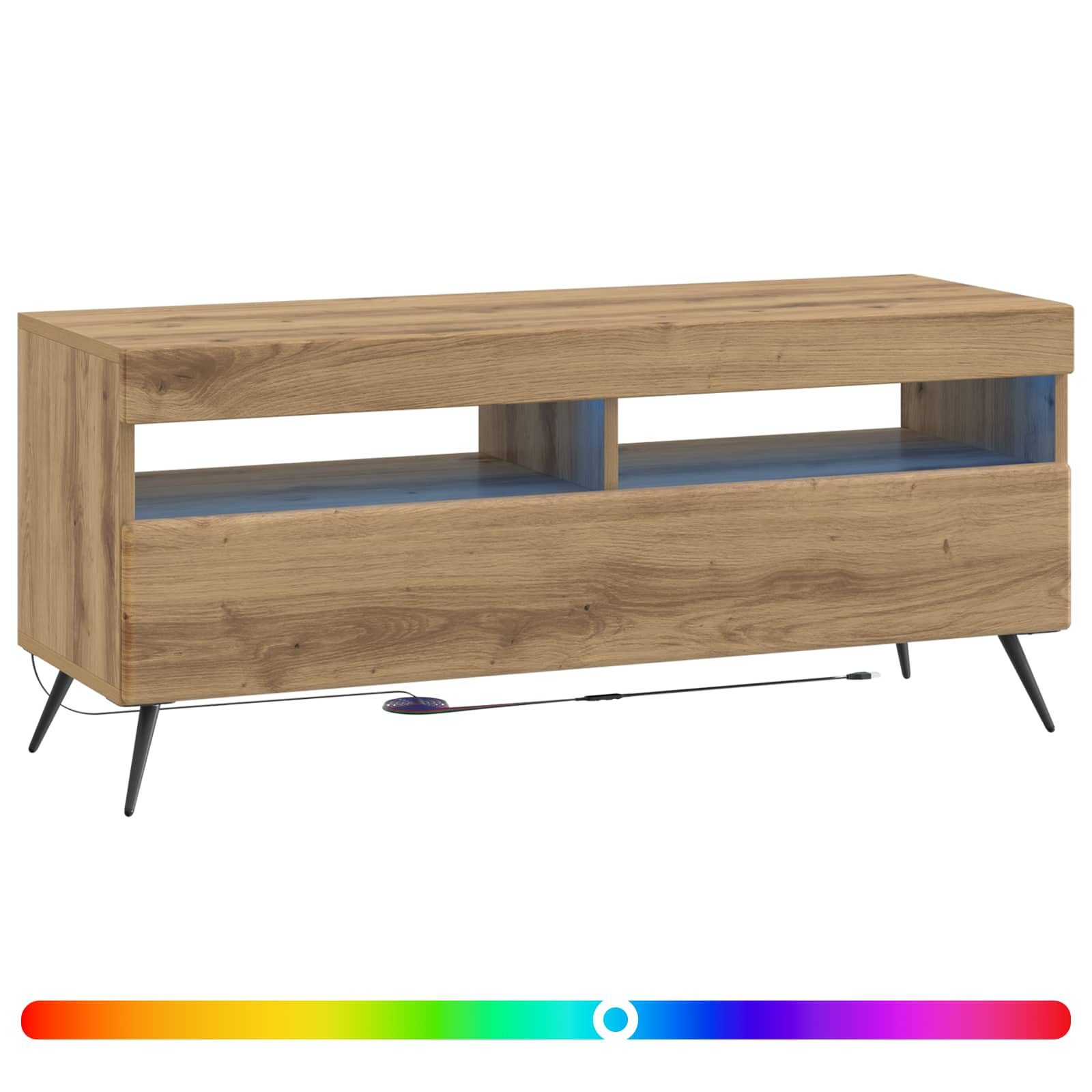 vidaXL TV-Schrank LED-TV-Schrank Altholz Holzwerkstoff