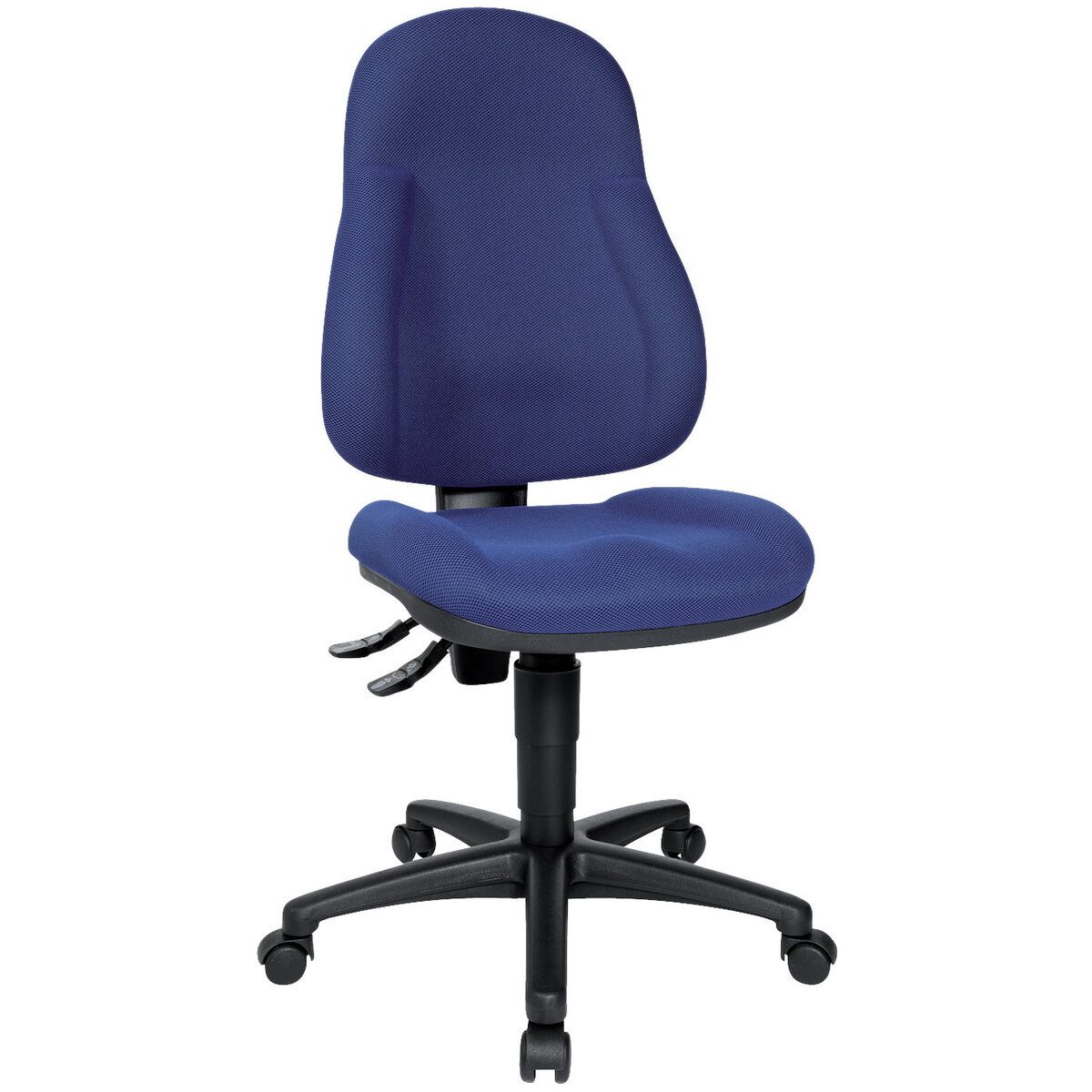 Drehstuhl Bürodrehstuhl Wellpoint 10 ohne Armlehnen - blau ohne Armlehnen Sicher