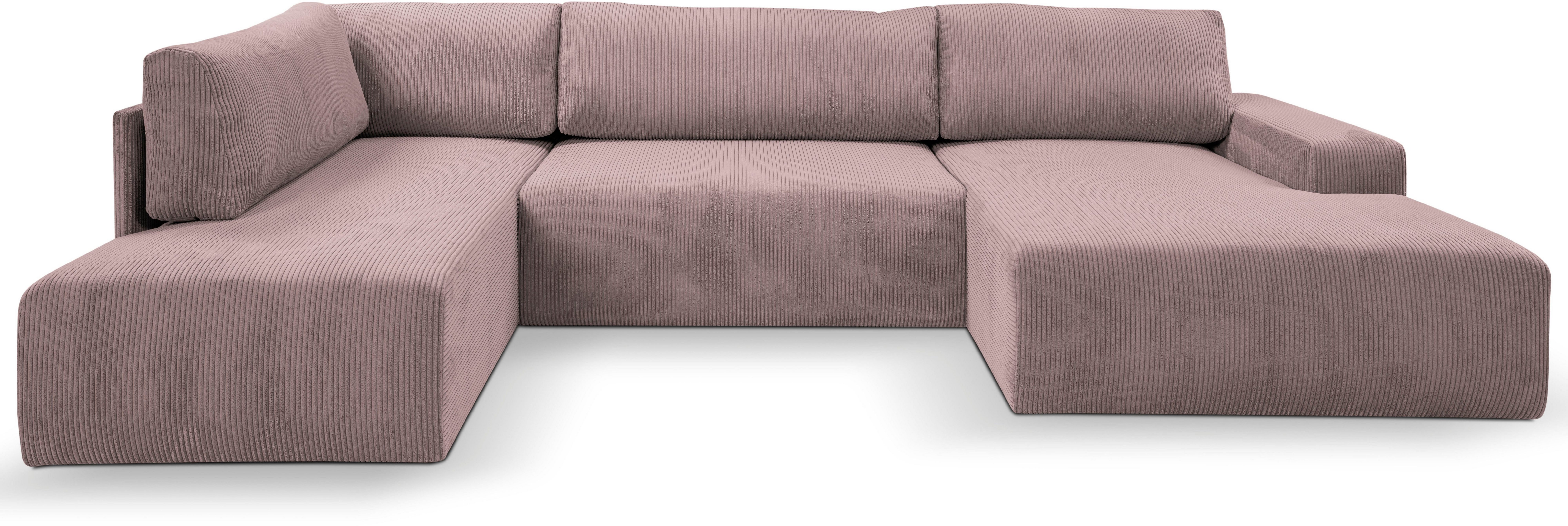 WERK2 Wohnlandschaft "Rotterdam-U, U-Form, in kuschelweichem Cord oder Brei günstig online kaufen