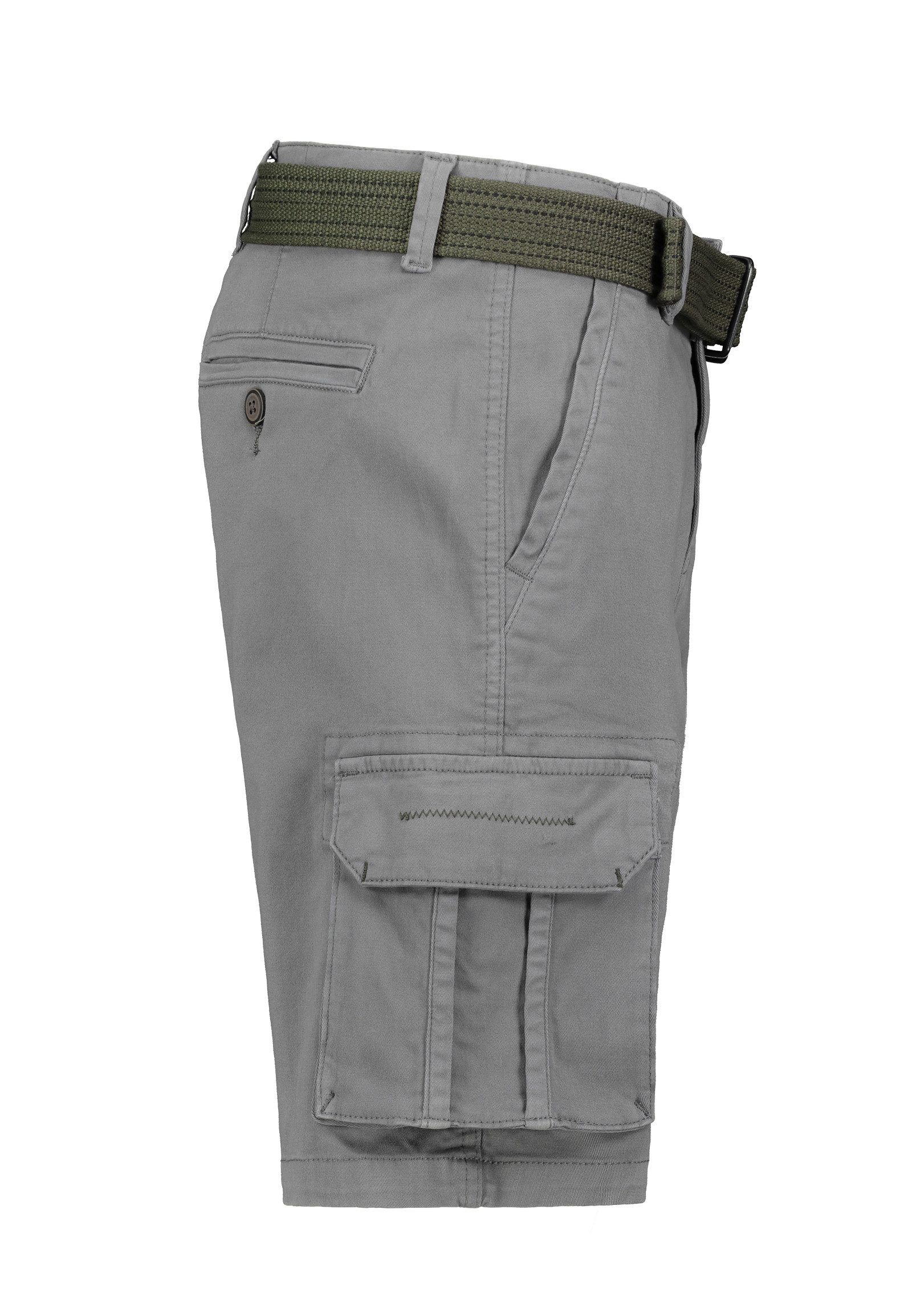 Eight2Nine Cargoshorts Kurzes Design für Herren Baumwolle Regular Fit unifarben wärmend Reißverschluss