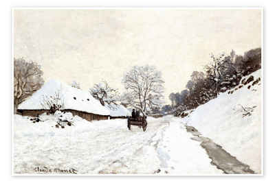 Posterlounge Poster Claude Monet, Der Karren, Honfleur, Wohnzimmer Rustikal Malerei