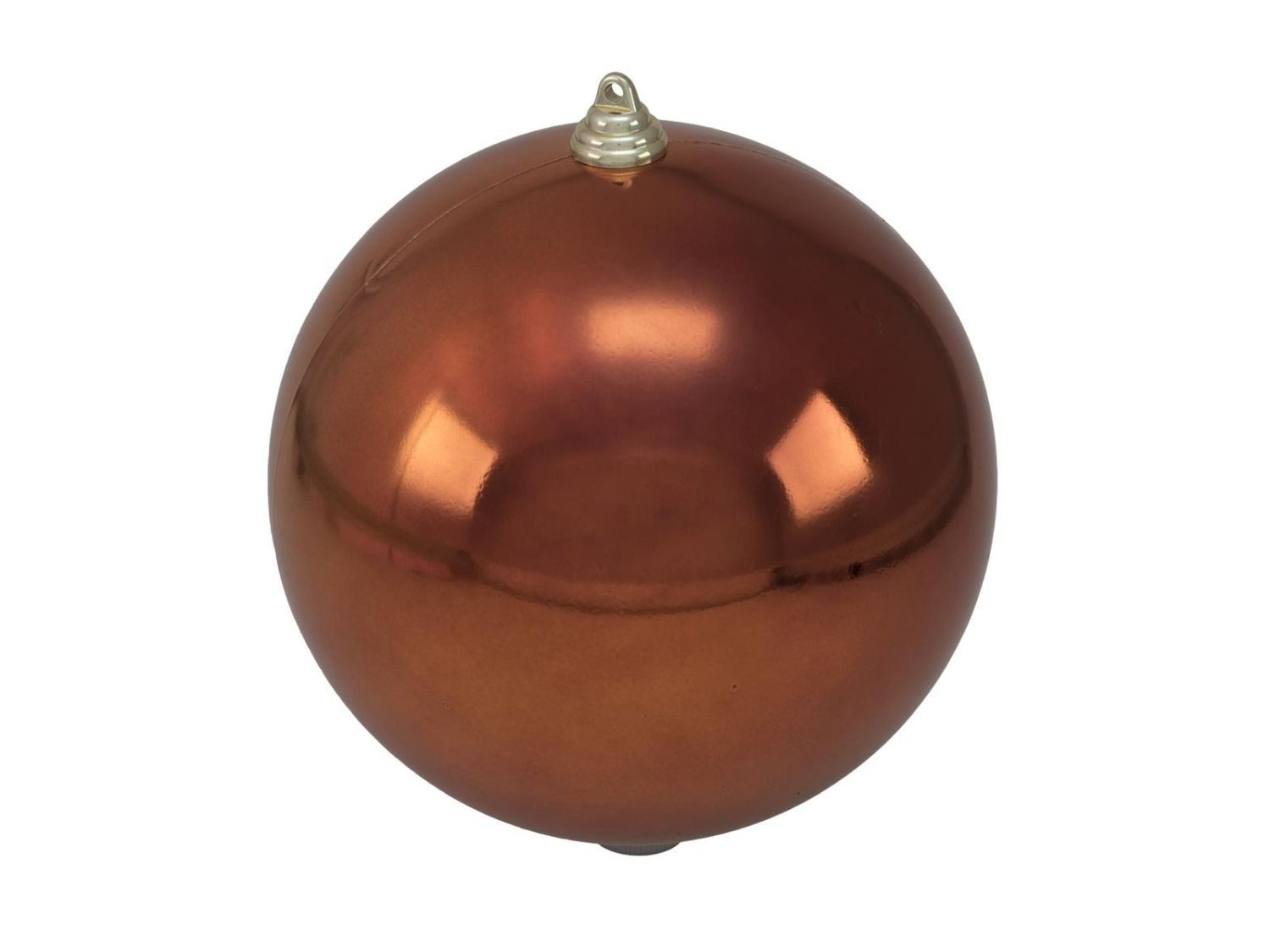 INNA-Glas Christbaumschmuck Weihnachtskugel Canela, glänzend Kupfer, Ø20cm