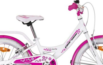 Rezzak Kinderfahrrad 20 Zoll Fahrrad Mädchenfahrrad Kinderfahrrad Weiss Pink, 1 Gang, V-Bremse Vorne-Hinten+ Rücktrittbremse Mädchenfahrrad