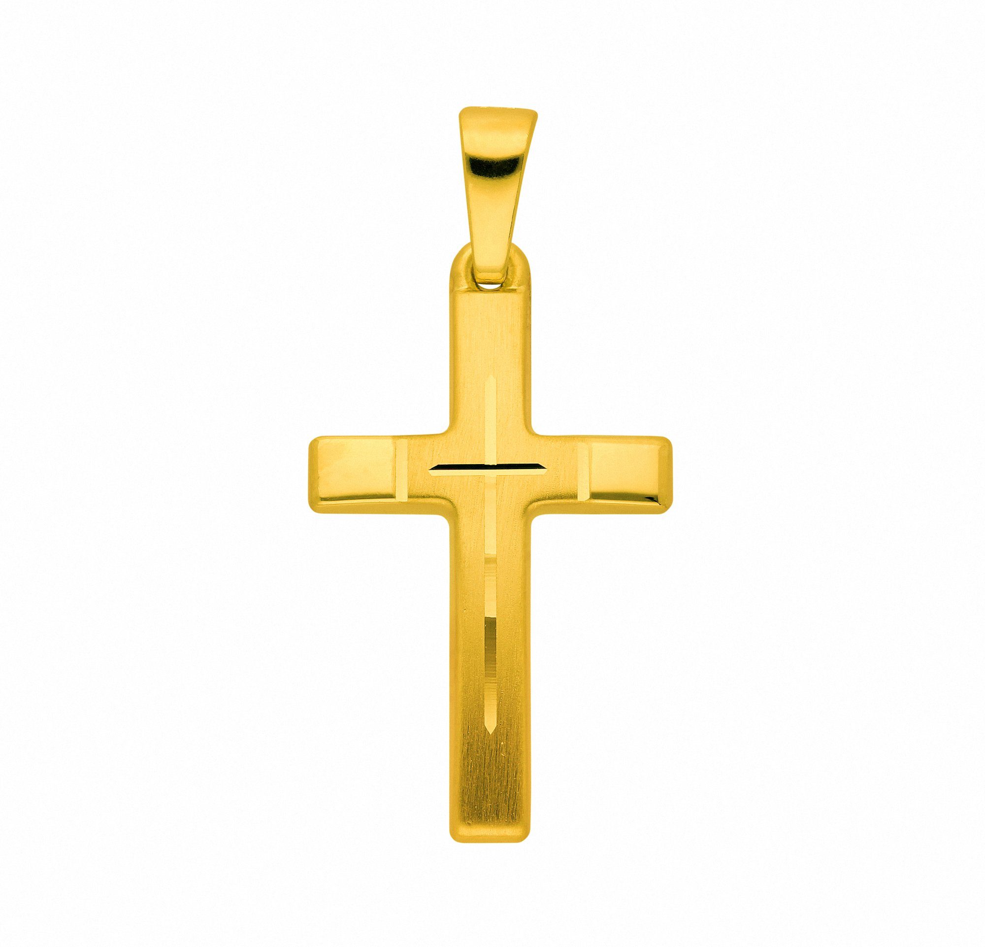 Kettenanhänger Damen & Herren 333 Gold Kreuz Anhänger
