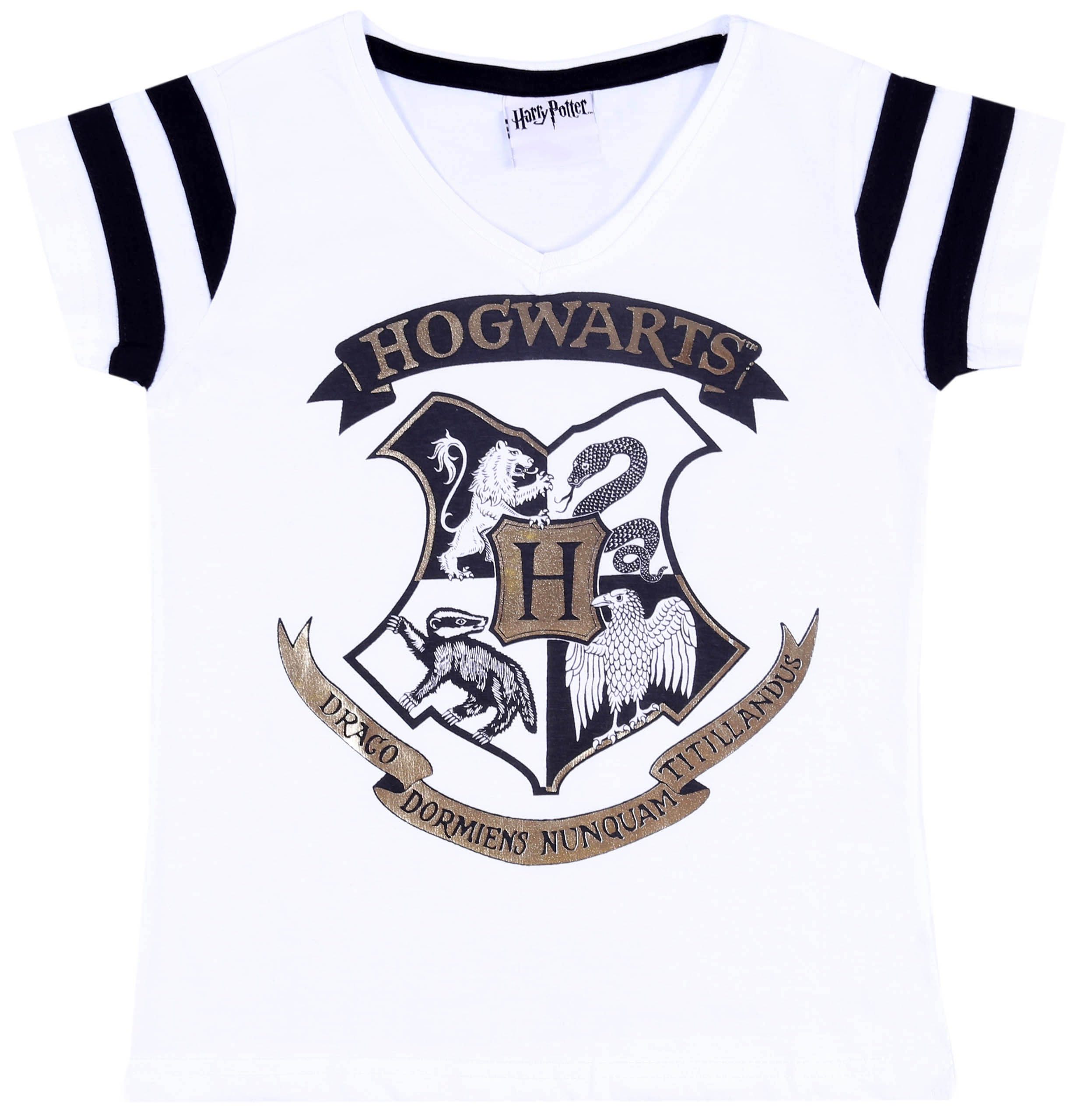 Kurzarmbluse Weißes T-Shirt für Mädchen, Harry Potter T-Shirt 6 Jahre