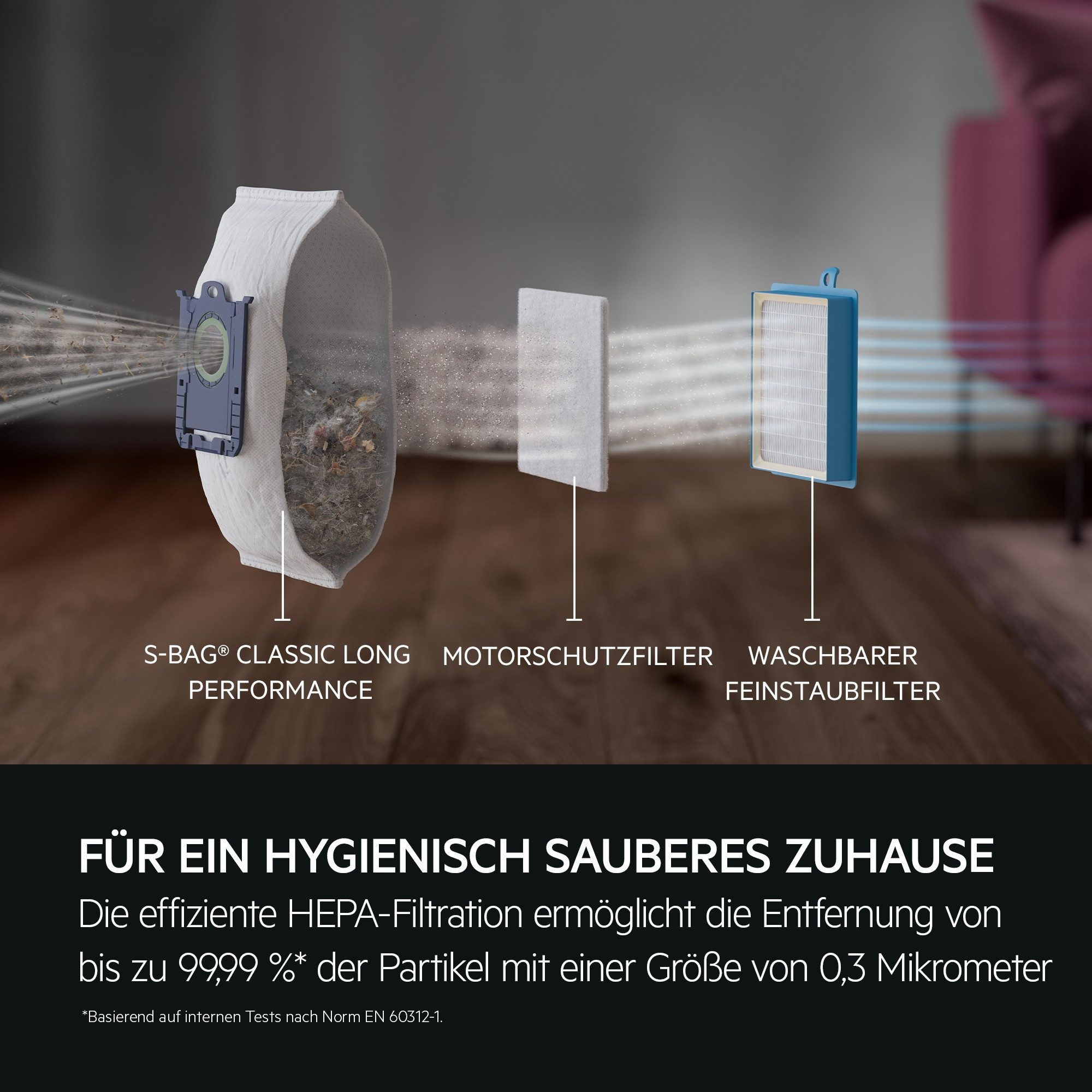 AEG Bodenstaubsauger CLEAN 6000 (AB61C2ÖKO/AB61C1WP/AB61C2DBS), hohe Saugleistung, 750 W, mit Beutel, inkl. Zusatzdüsen, 65 % Recyclingkunststoff