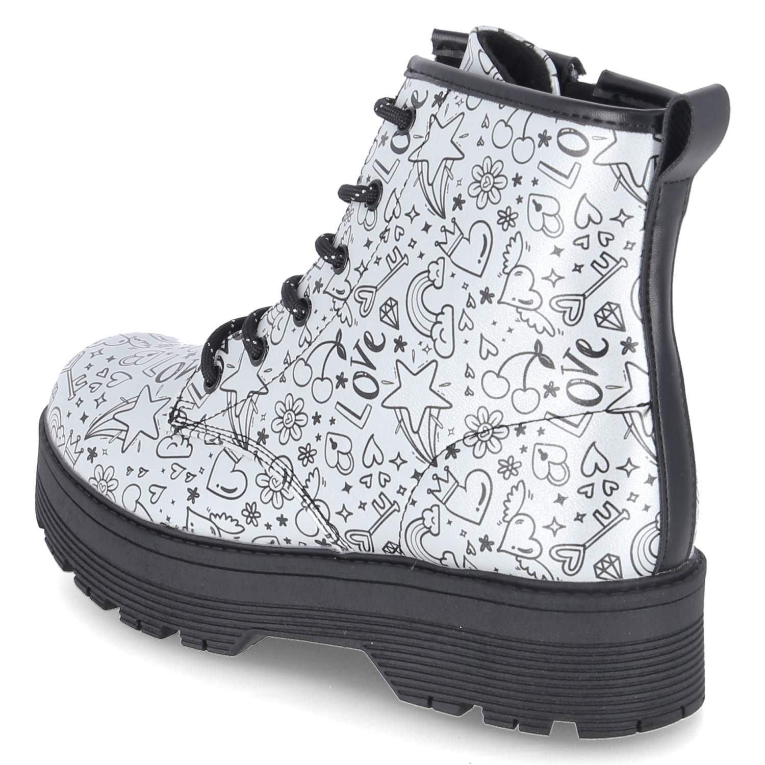 Skechers Skechers Schnürboots 303408L SLBK Mädchen Synthetik silver Winterstiefel – Bild 3 von 5