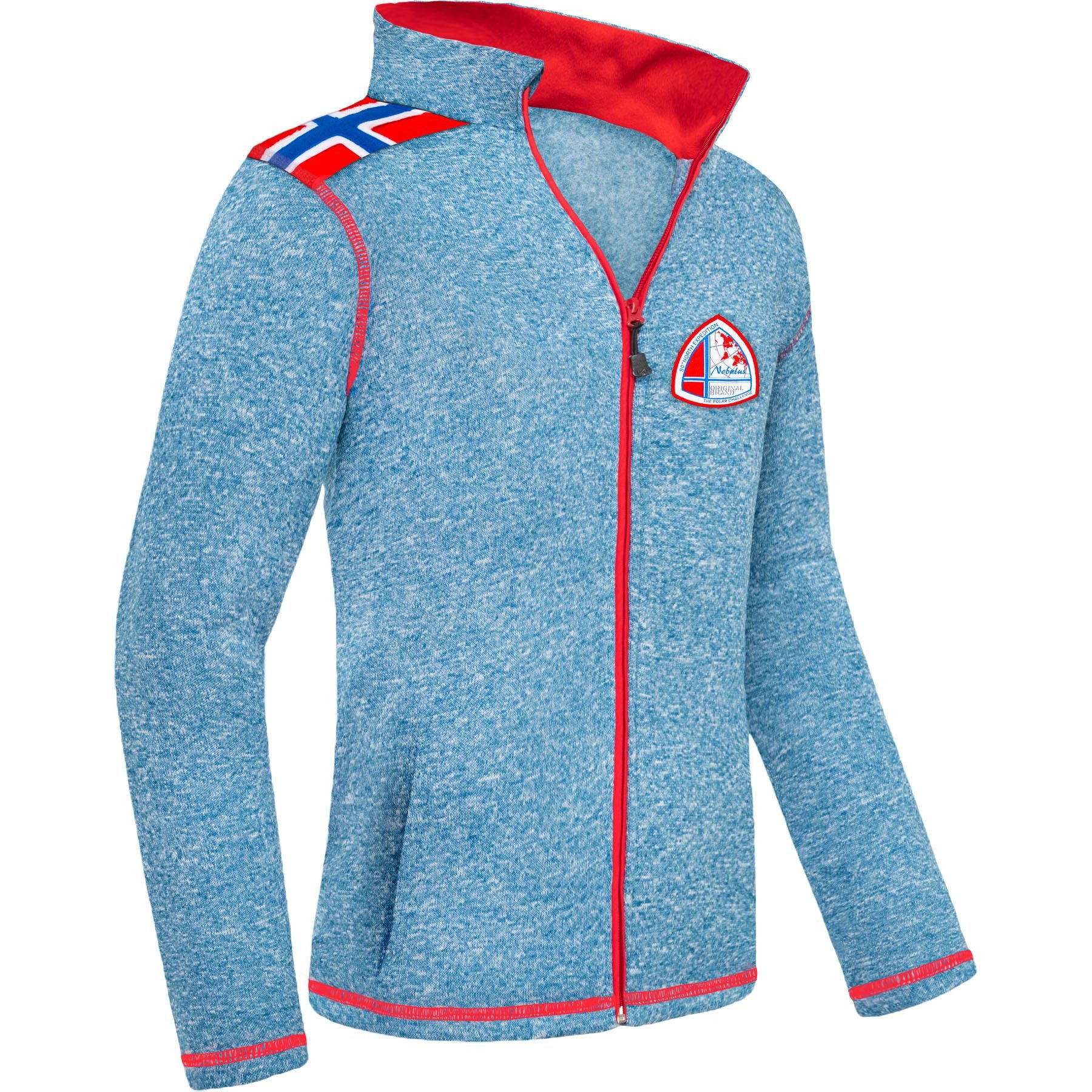 Fleecejacke NORSKY, P4954 - Herren, blau meliert, 3XL