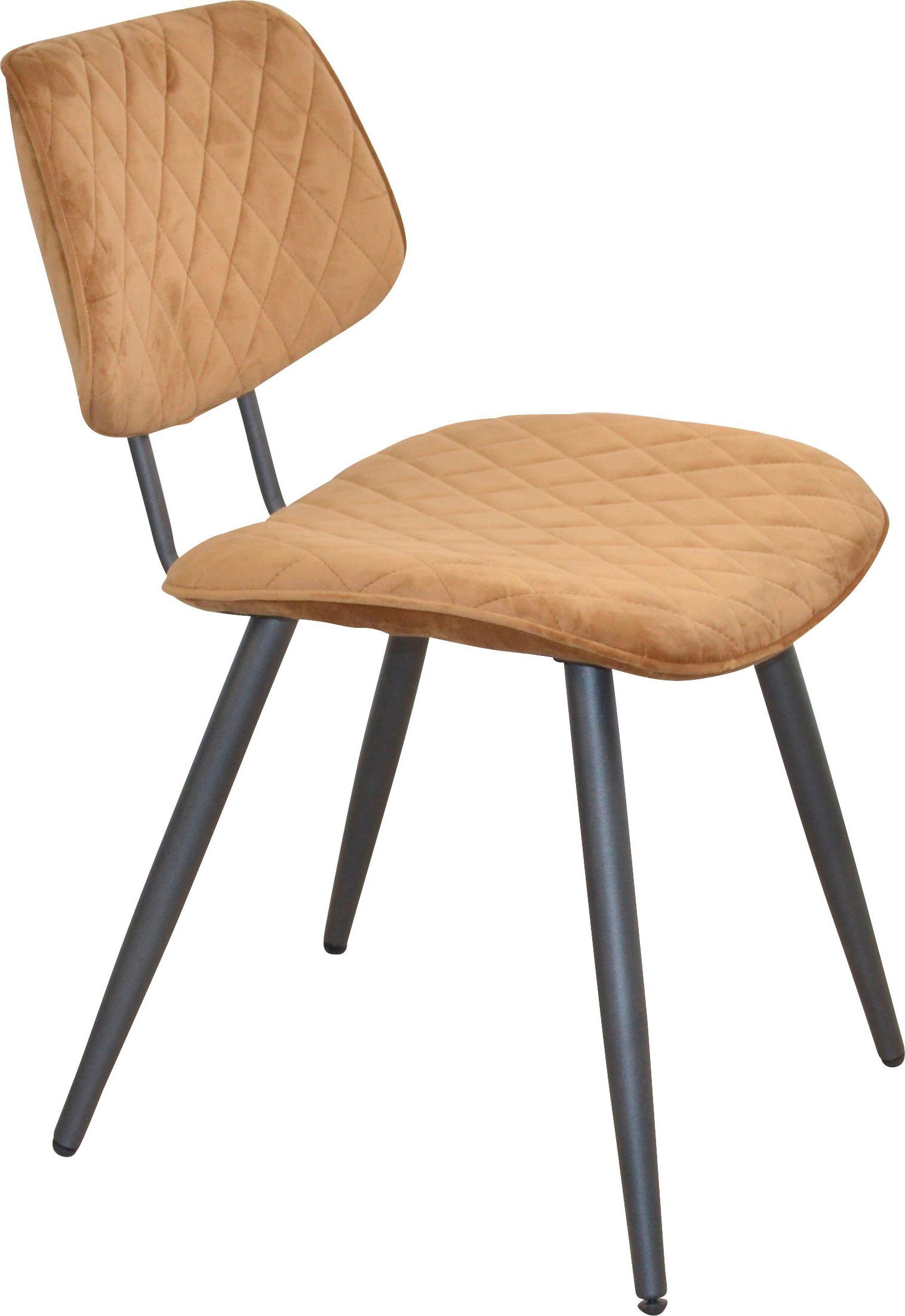 INOSIGN Polsterstuhl (Set, 1 St), Gestell aus Stahlrohr, Sitz und Rücken schaumstoffgepolstert braun | braun