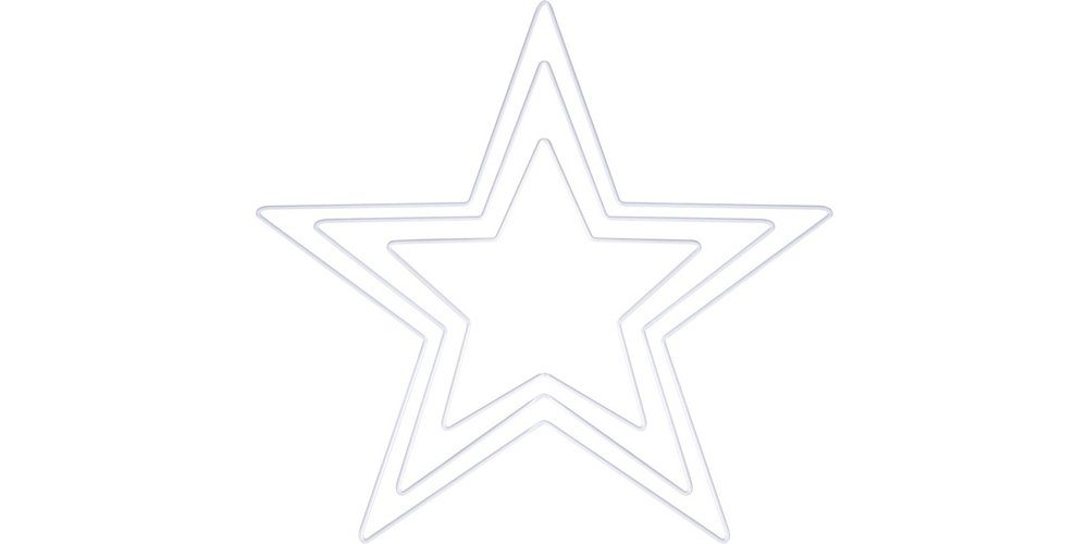 Stück weiß Metallringe St), Rayher (3 3 Sterne Dekoobjekt