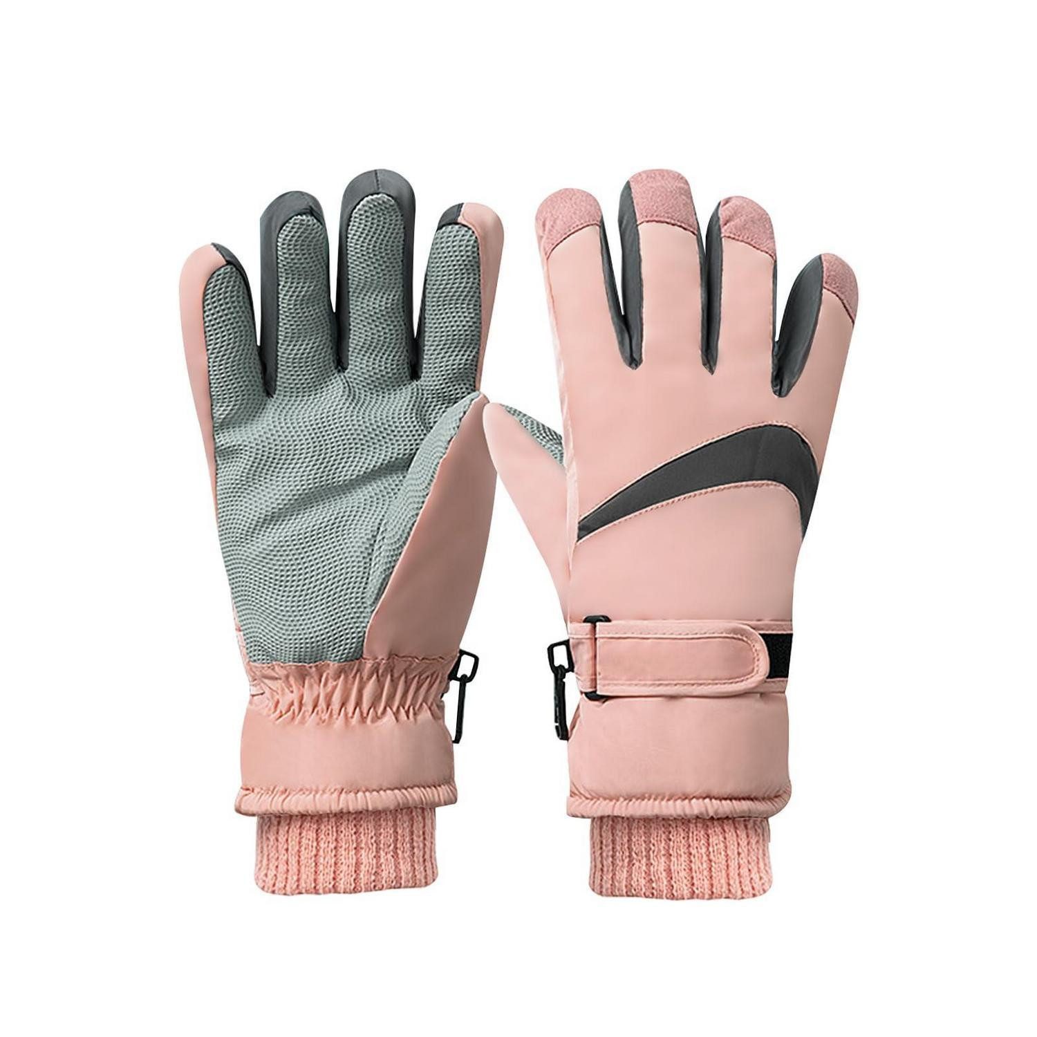LuxusKollektion Skihandschuhe Ski Handschuhe Damen Winter Rosa (1-St)