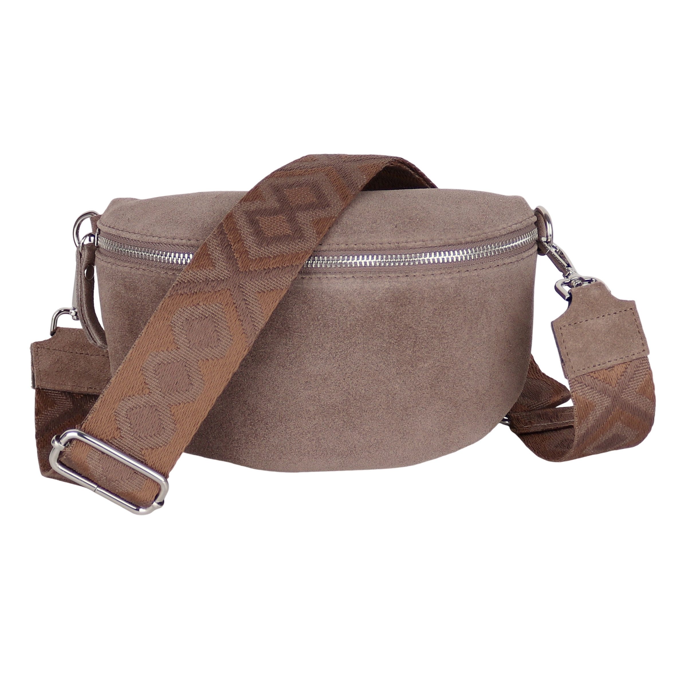 Bauchtasche Damen, Echtleder,Leder, Made in Italy, Umhängetasche, Brusttasche