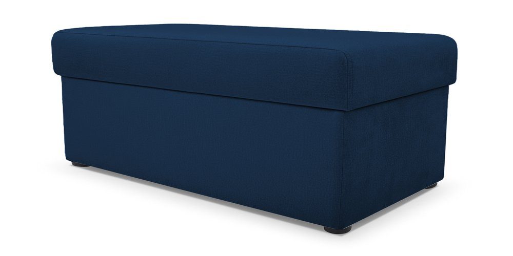 DB-Möbel Ecksofa Ecosofa Hocker Grau und mit Minibar, blau Schlaffunktion, mit Millo in