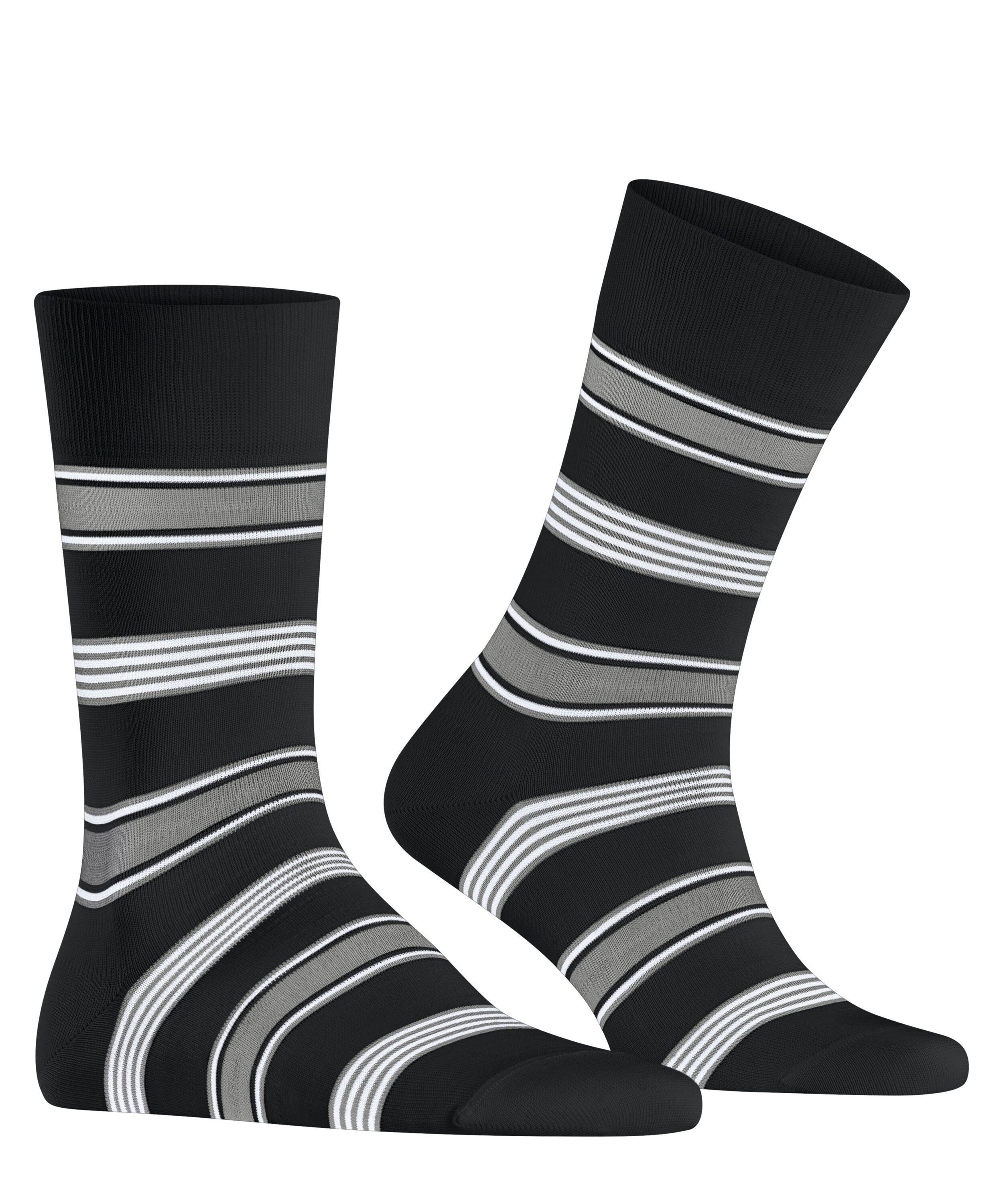 FALKE Socken Marina Stripe Socken mit weicher Baumwolle (1-Paar) mit weicher Baumwolle