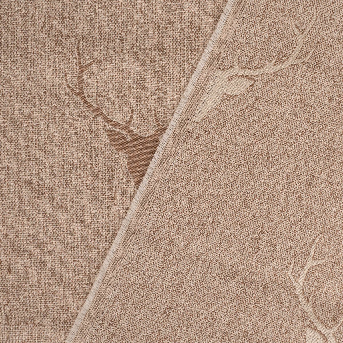 SCHÖNER LEBEN. Stoff Dekostoff Landhausstoff Wendestoff Hirschkopf Geweih b günstig online kaufen