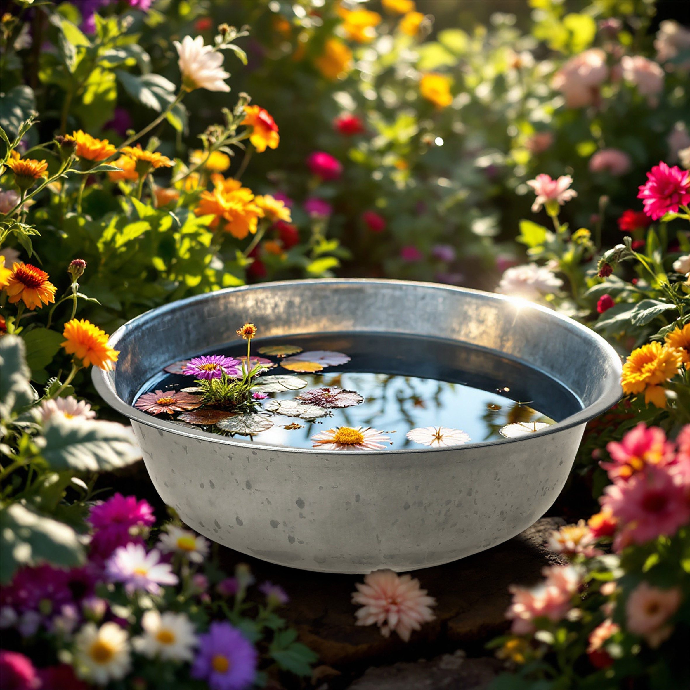 Spetebo Pflanzkübel - Mini Teich Garten Schale (Anzahl, 1 St., Stück), wetterfestes und robustes Material