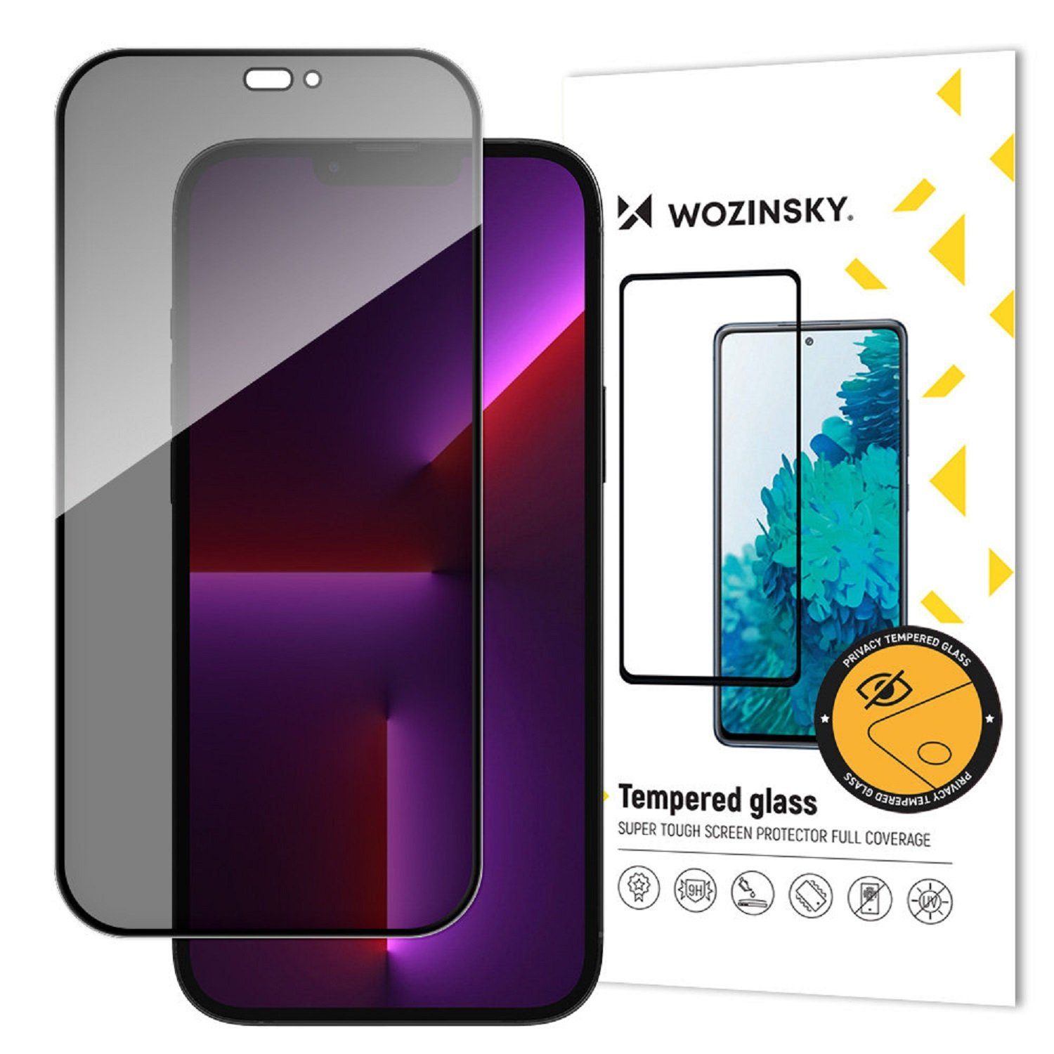 Displayschutzglas Privacy 5D Schutzglas für iPhone 15 Pro Max
