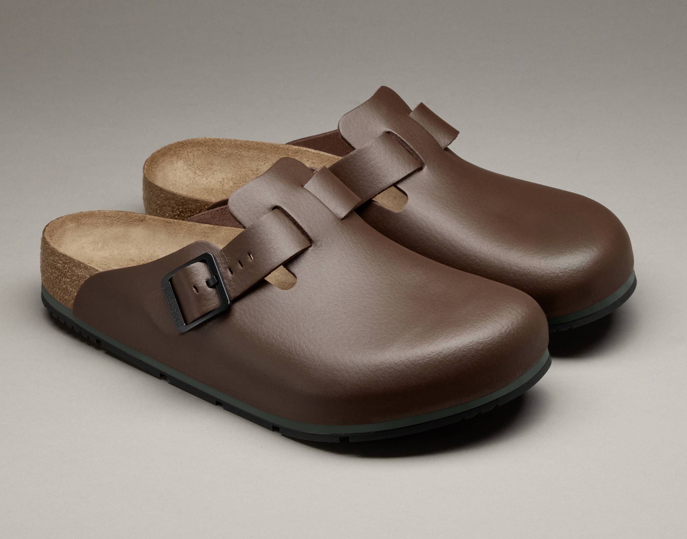 Birkenstock Damen Herren Boston Pro Hausschuhe Leder Pantoletten - Anatomischer Clog Zertifiziert EN ISO 20347:2043, Berufsschuhe für Medizin & Gastronomie – Bild 3 von 5